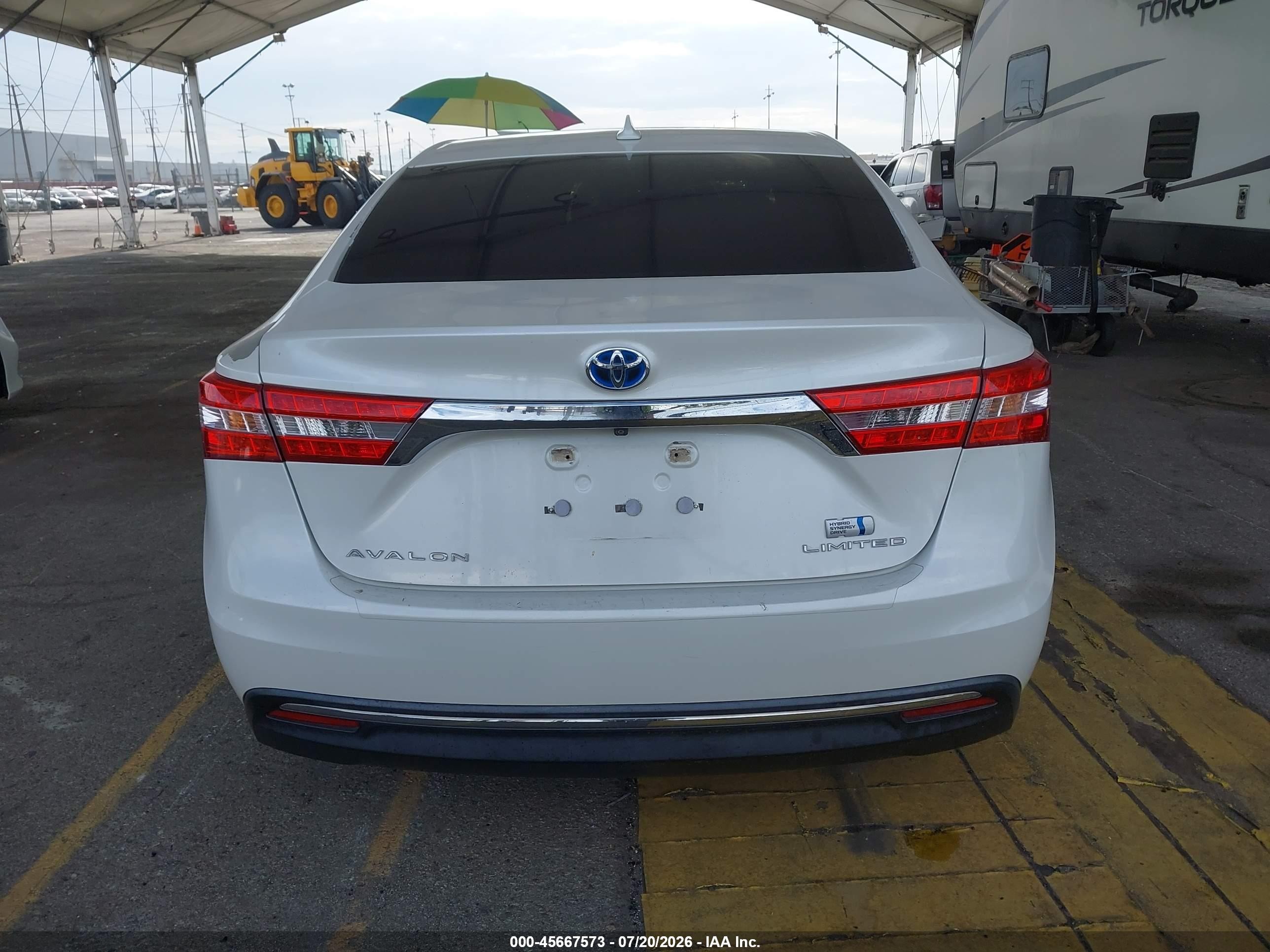 2013 Toyota Avalon Hybrid Limited Белый vin: 4T1BD1EB9DU015409
