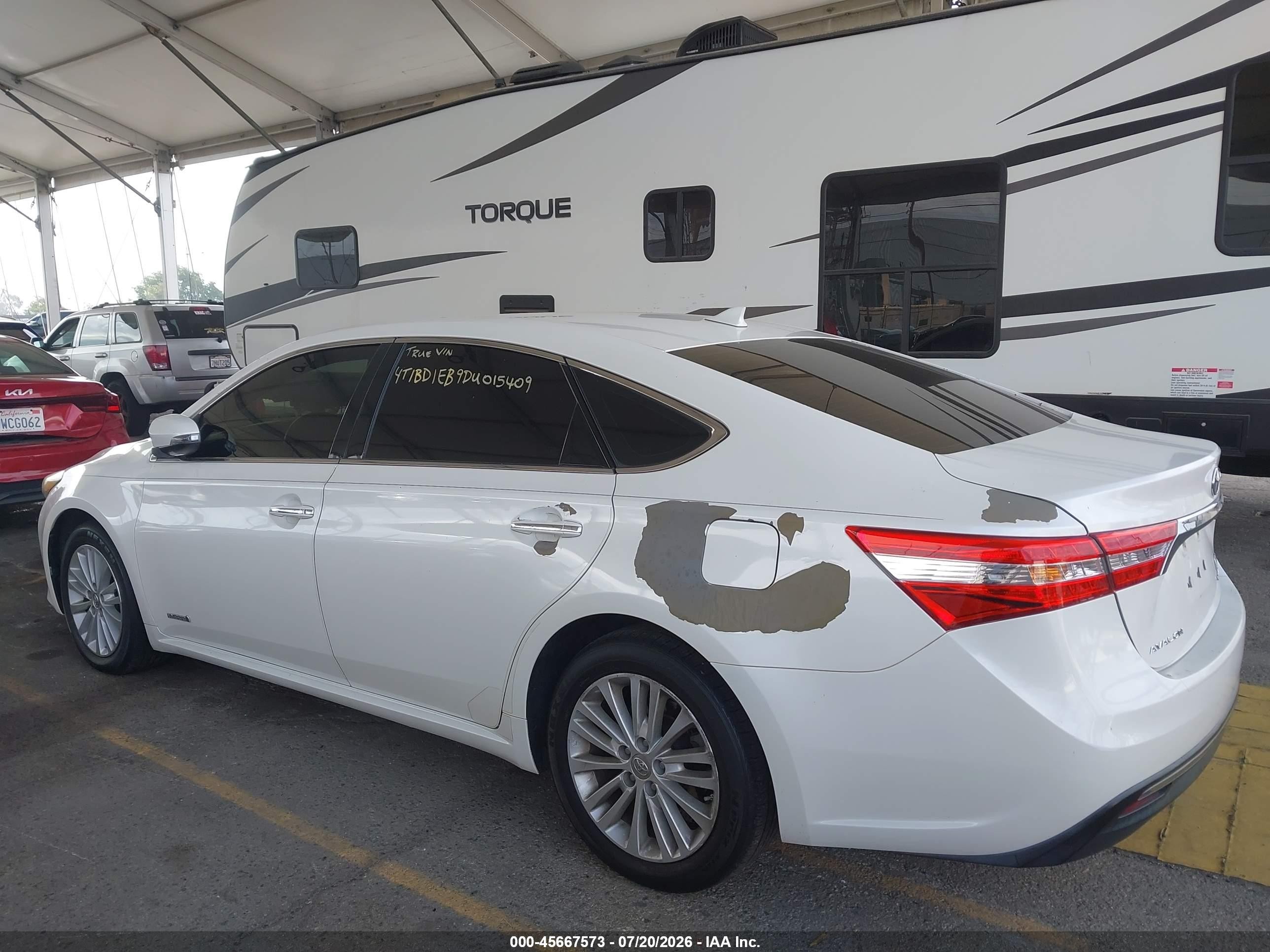 2013 Toyota Avalon Hybrid Limited Белый vin: 4T1BD1EB9DU015409