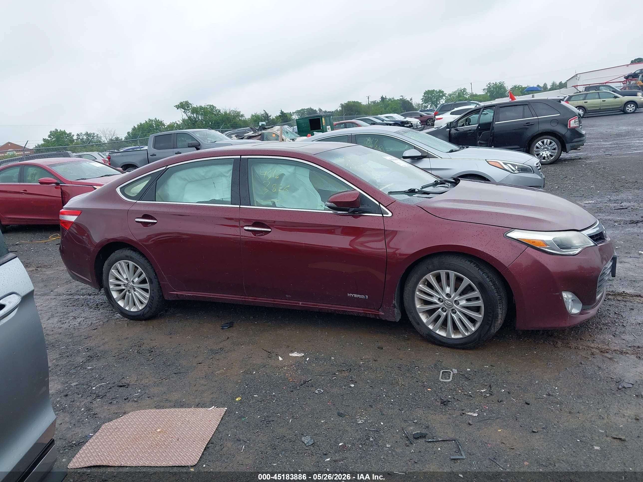 2013 Toyota Avalon Hybrid Xle Touring Maroon vin: 4T1BD1EBXDU002507