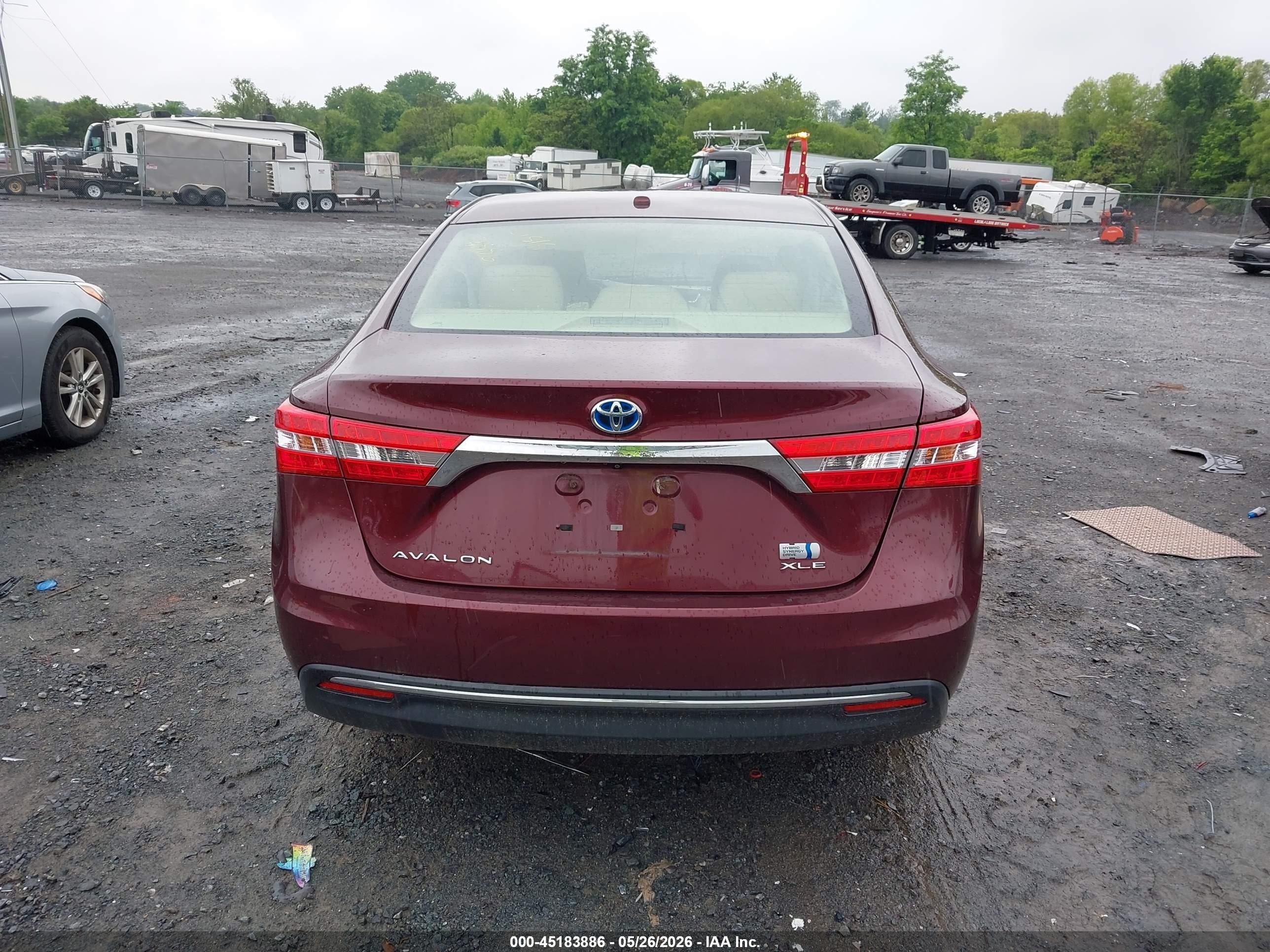 2013 Toyota Avalon Hybrid Xle Touring Maroon vin: 4T1BD1EBXDU002507