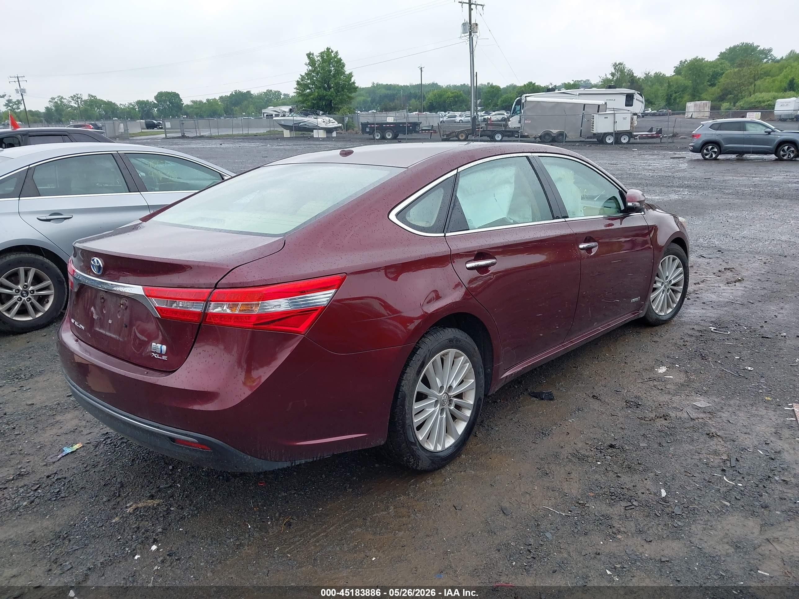 2013 Toyota Avalon Hybrid Xle Touring Maroon vin: 4T1BD1EBXDU002507