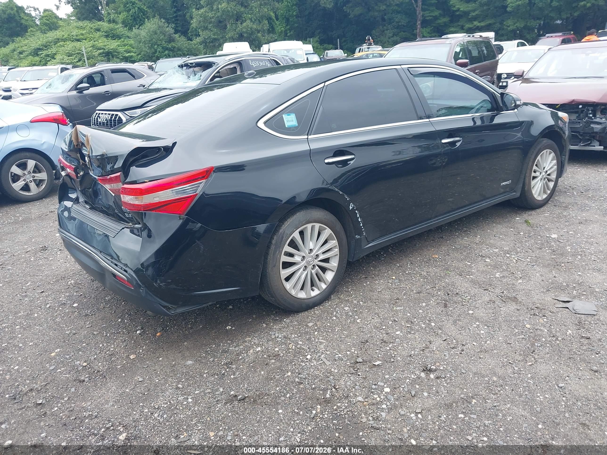 2015 Toyota Avalon Hybrid Xle Premium Black vin: 4T1BD1EBXFU037454