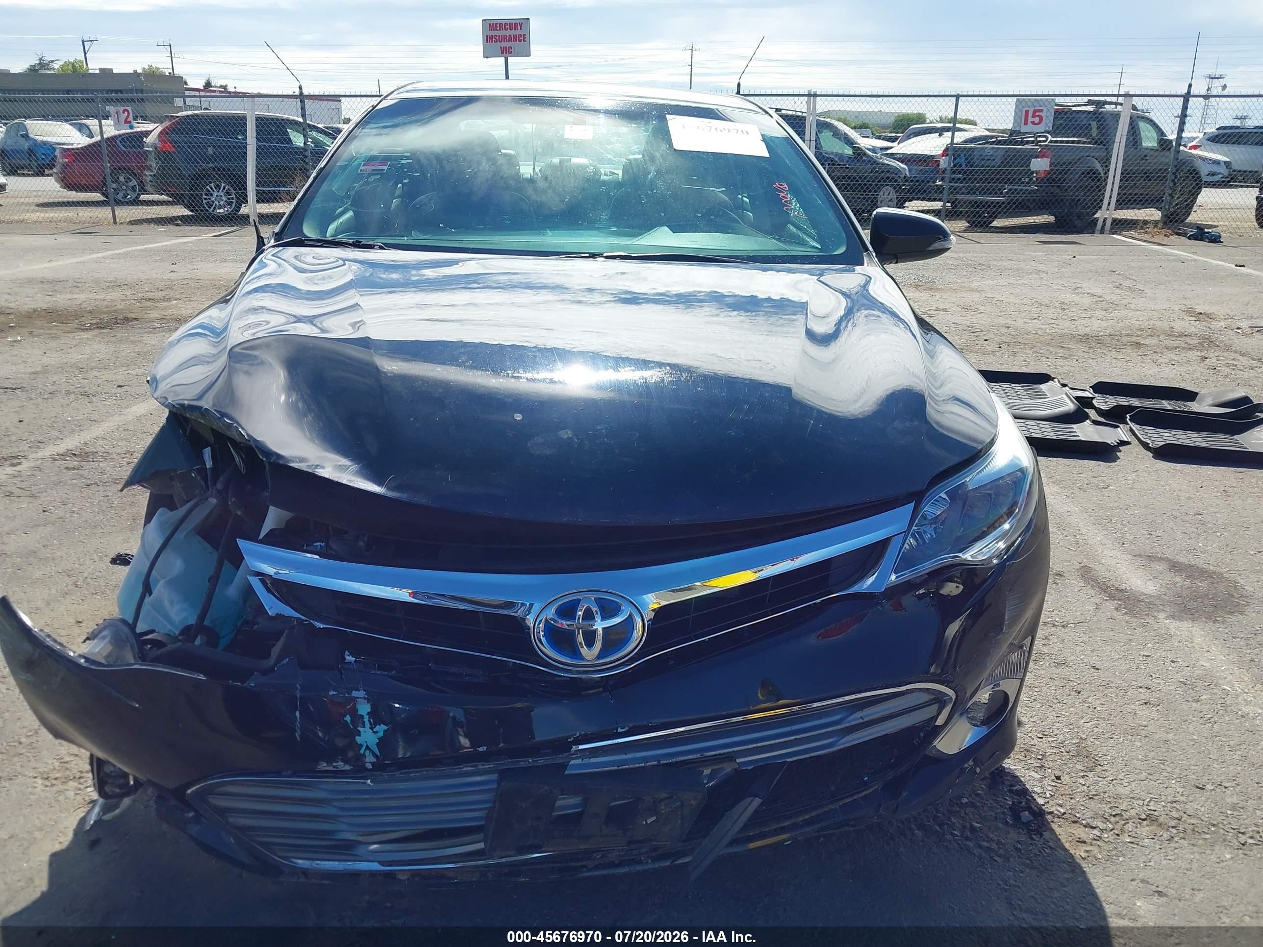 2015 Toyota Avalon Hybrid Xle Premium Black vin: 4T1BD1EBXFU040998