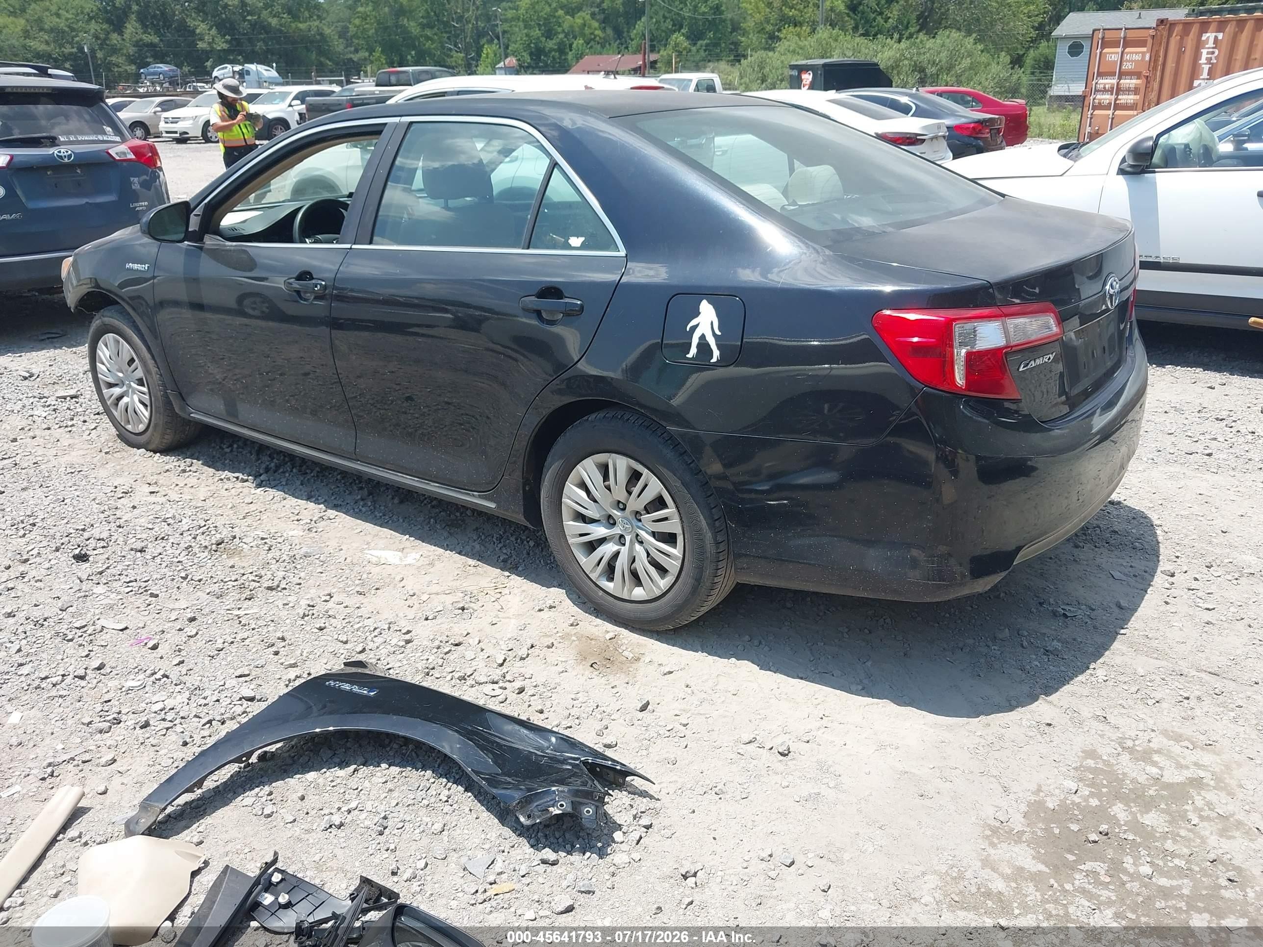 2012 Toyota Camry Hybrid Le Black vin: 4T1BD1FK0CU006062