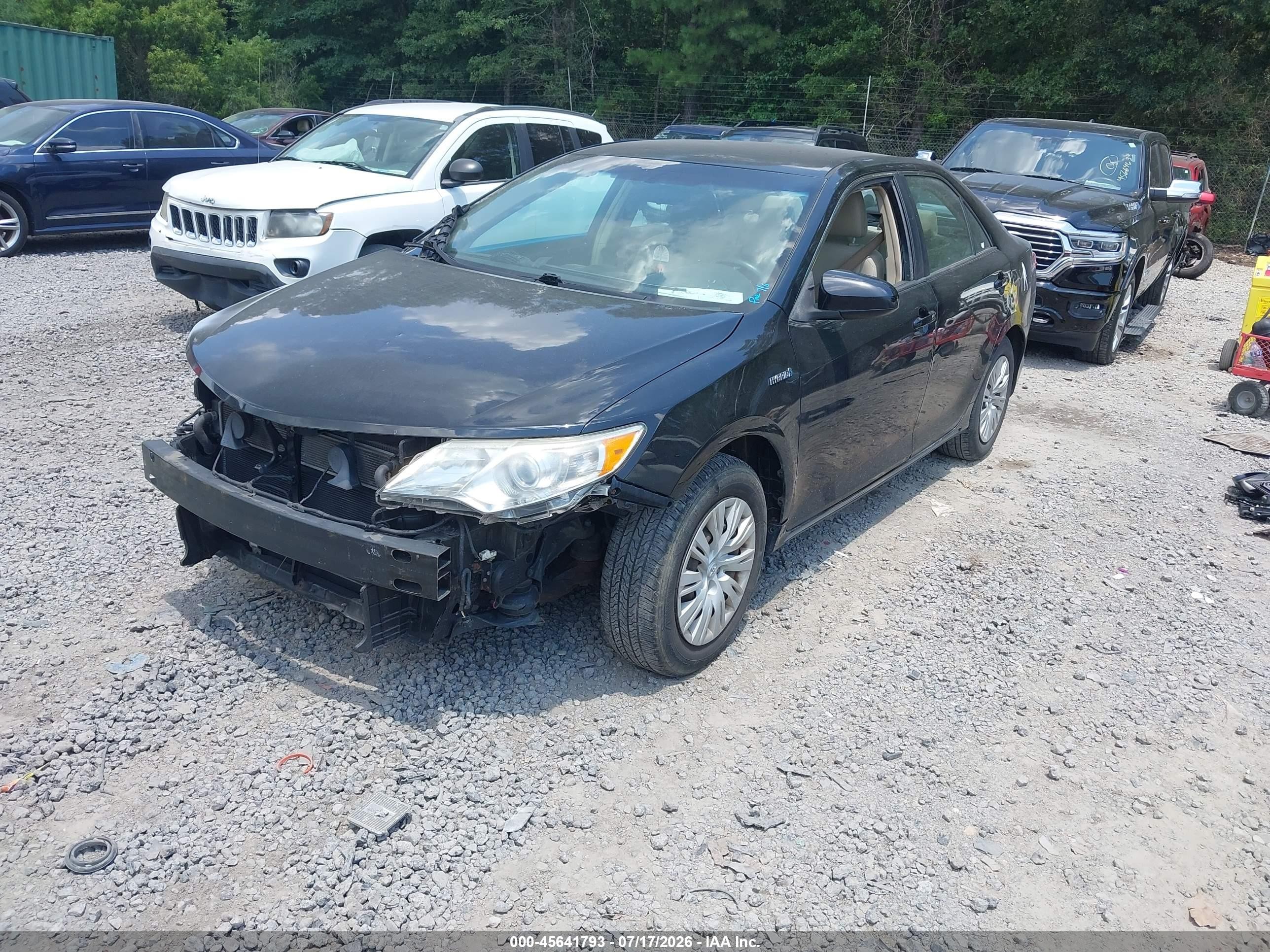 2012 Toyota Camry Hybrid Le Black vin: 4T1BD1FK0CU006062