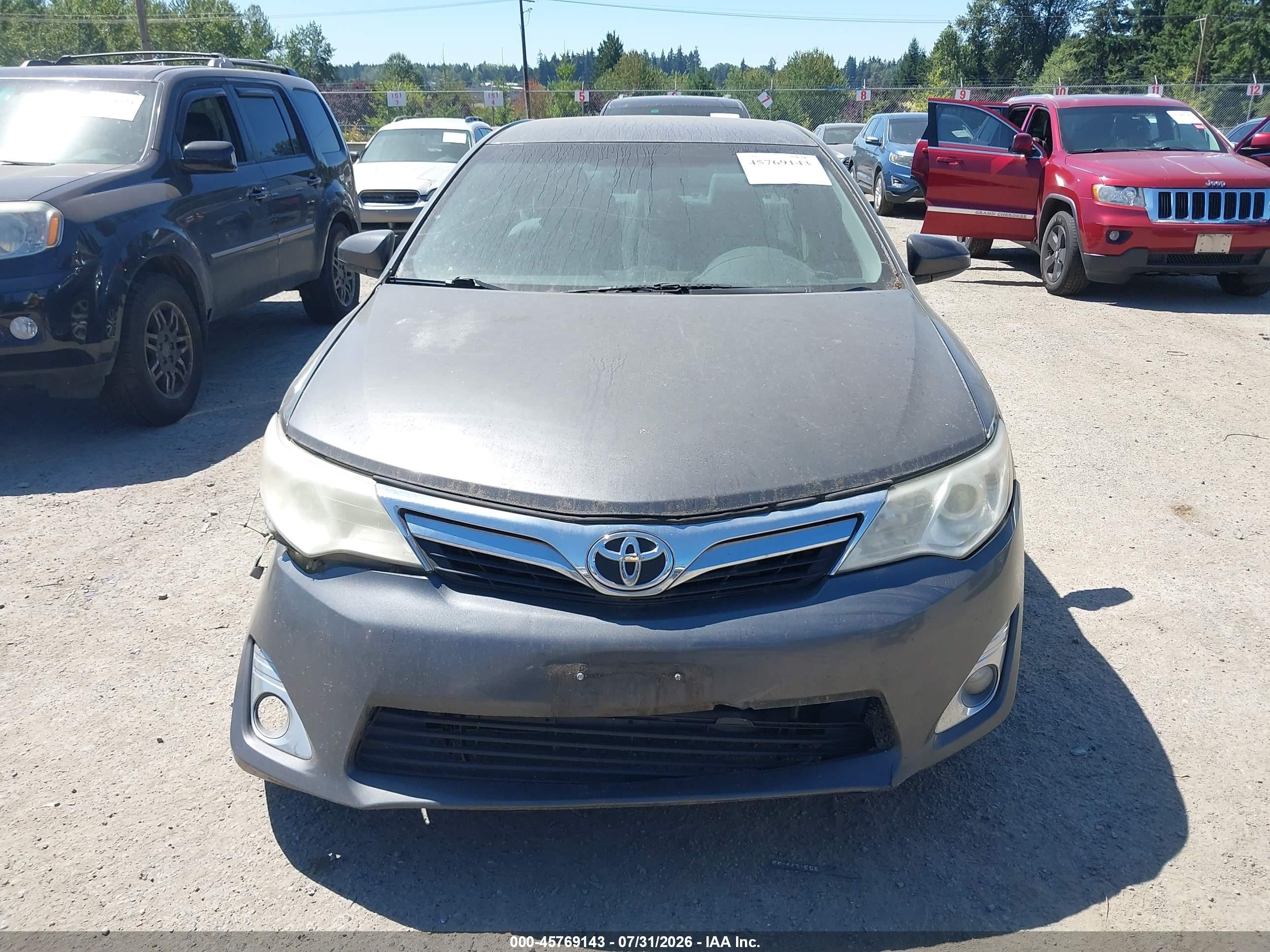 2012 Toyota Camry Hybrid Xle Серый vin: 4T1BD1FK0CU013514