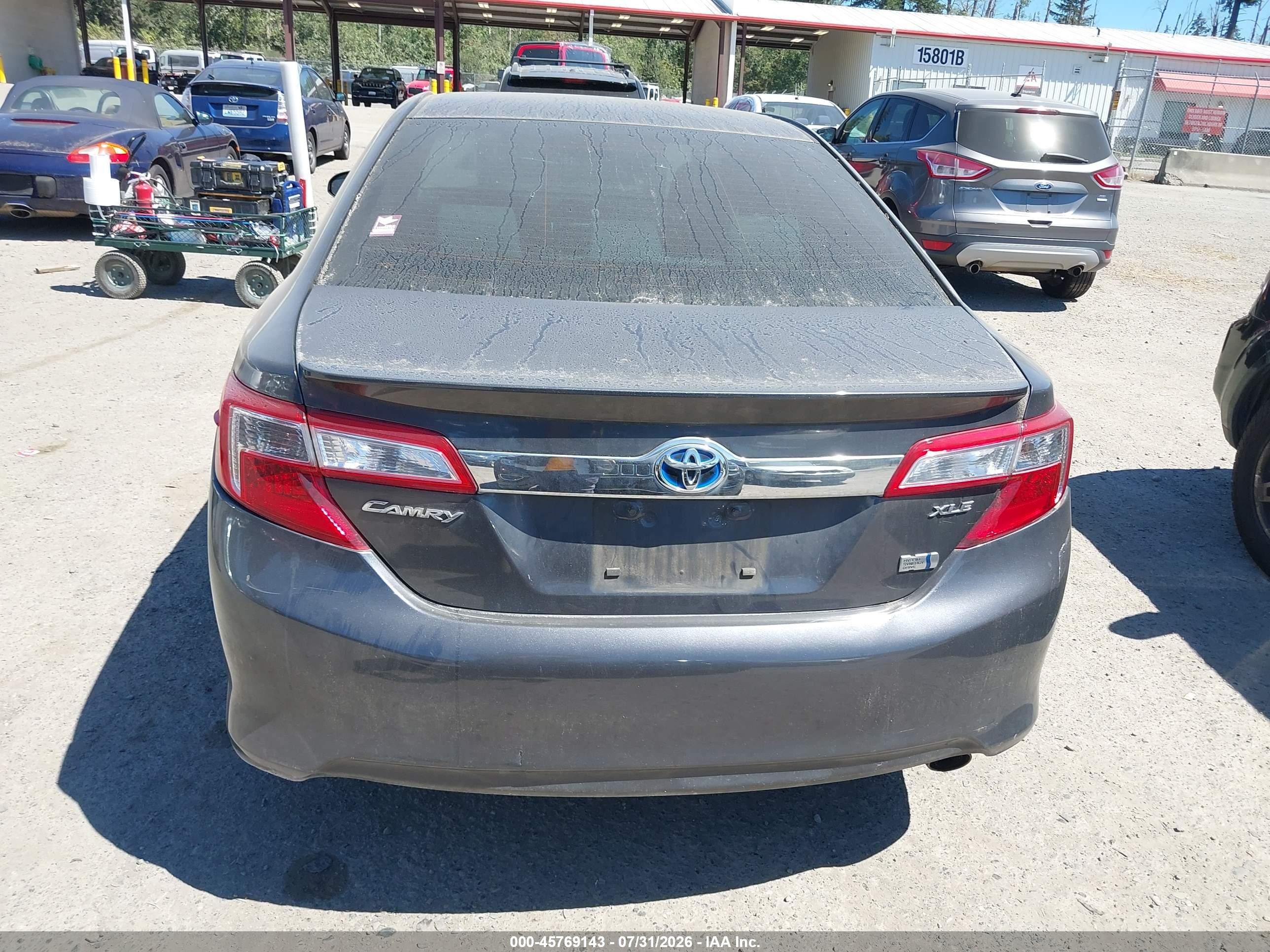 2012 Toyota Camry Hybrid Xle Серый vin: 4T1BD1FK0CU013514