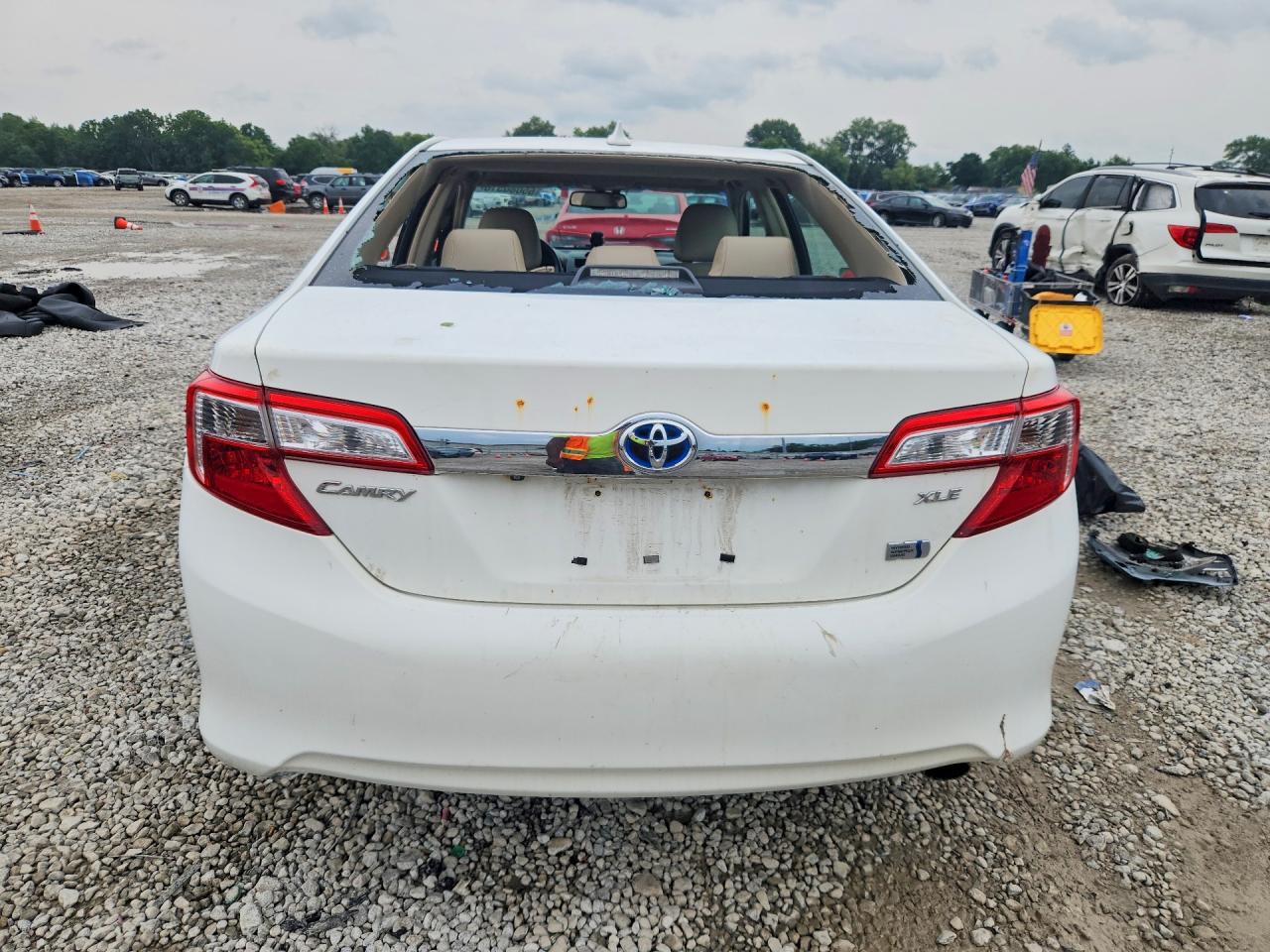 2012 Toyota Camry Hybrid Xle White vin: 4T1BD1FK0CU023475