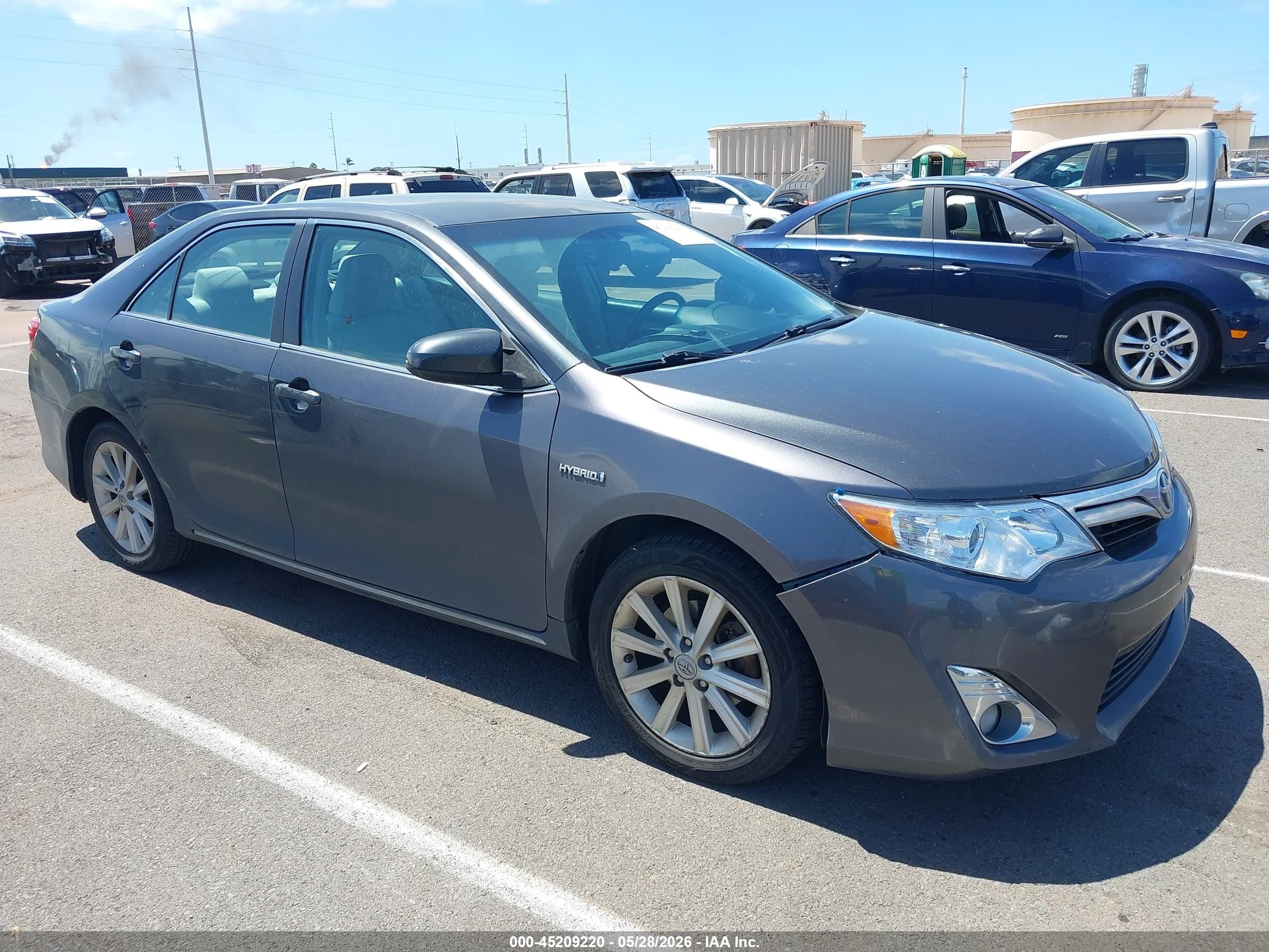 2013 Toyota Camry Hybrid Xle Gray vin: 4T1BD1FK0DU064139