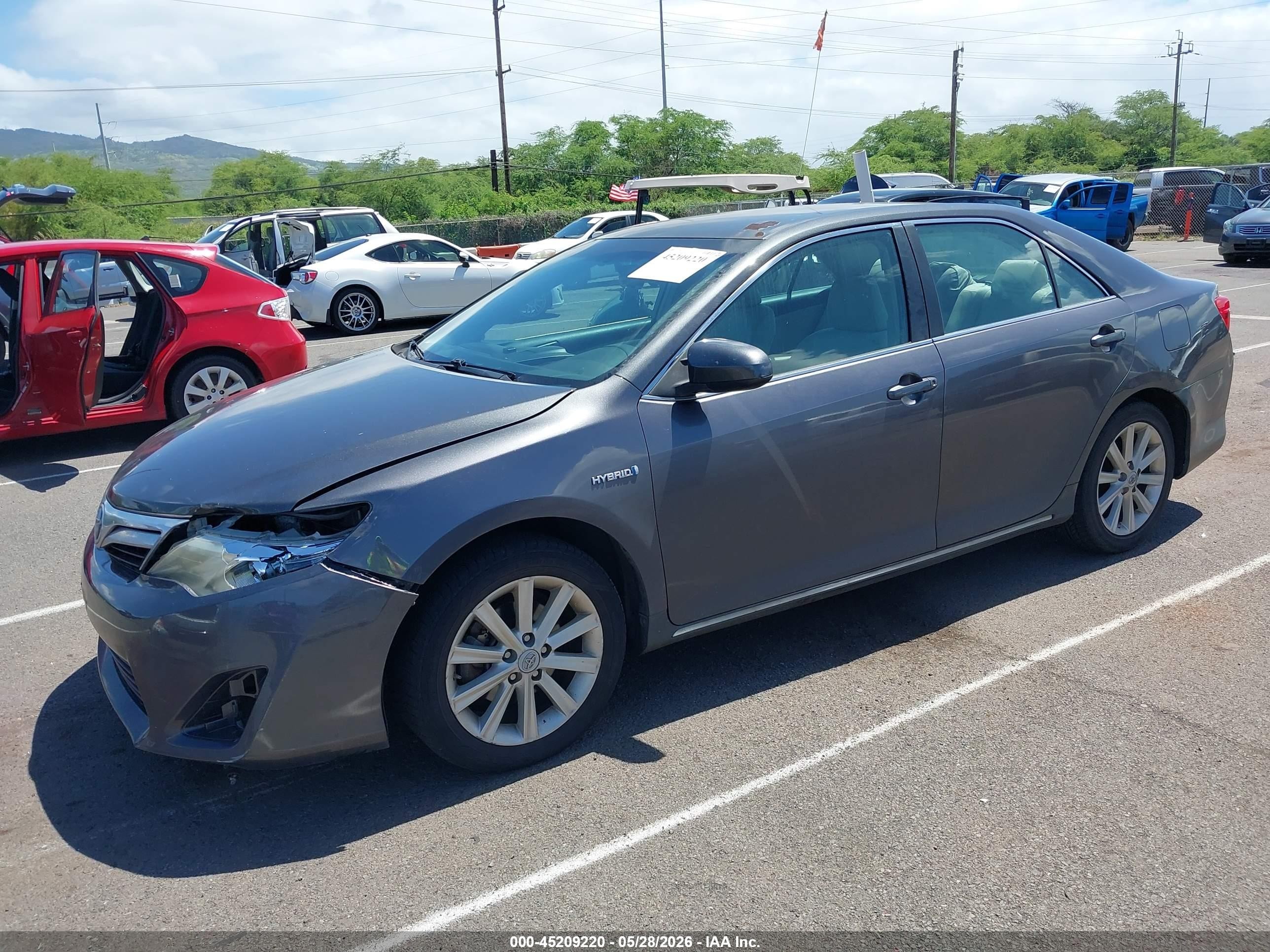 2013 Toyota Camry Hybrid Xle Gray vin: 4T1BD1FK0DU064139