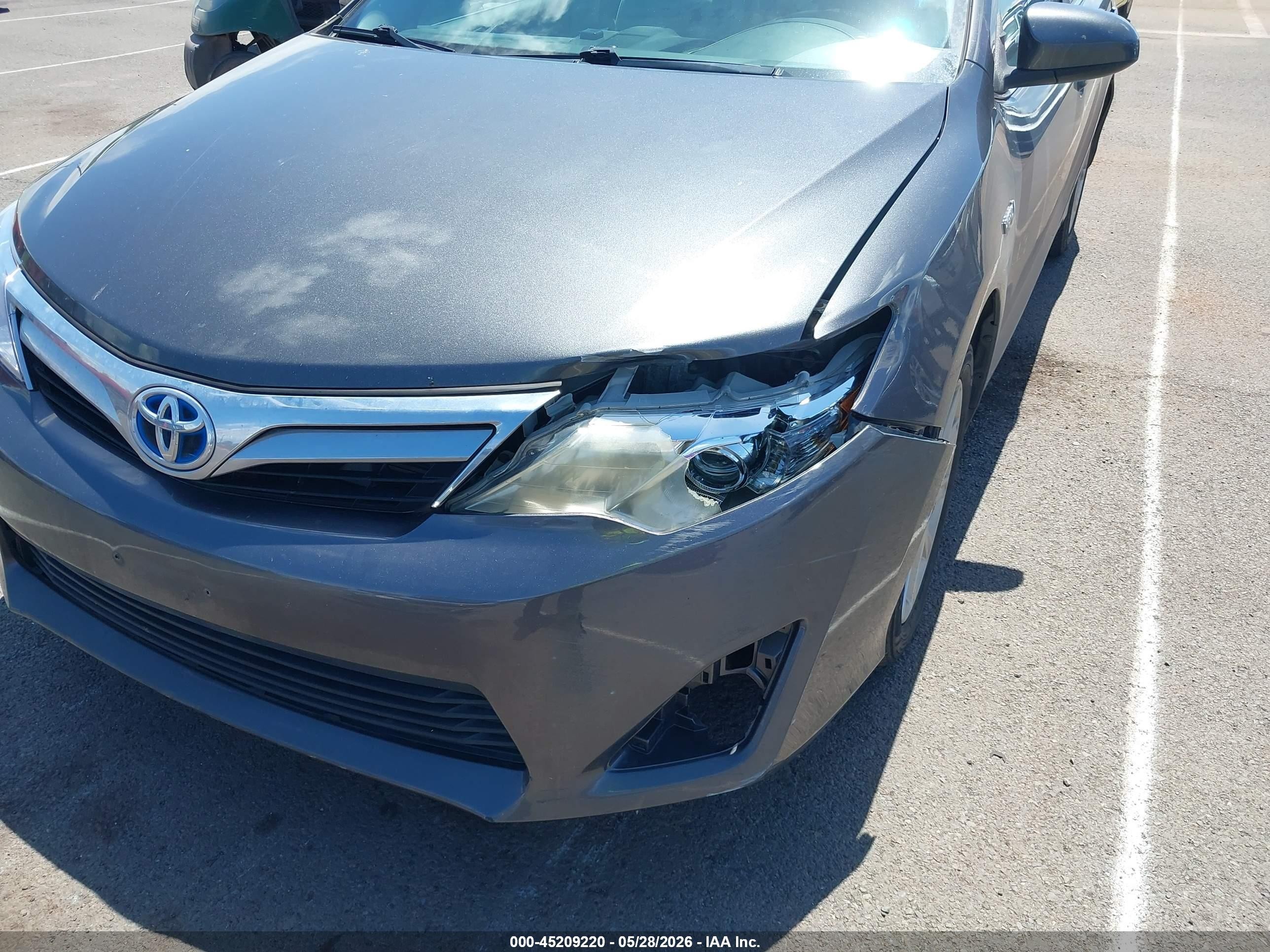 2013 Toyota Camry Hybrid Xle Gray vin: 4T1BD1FK0DU064139