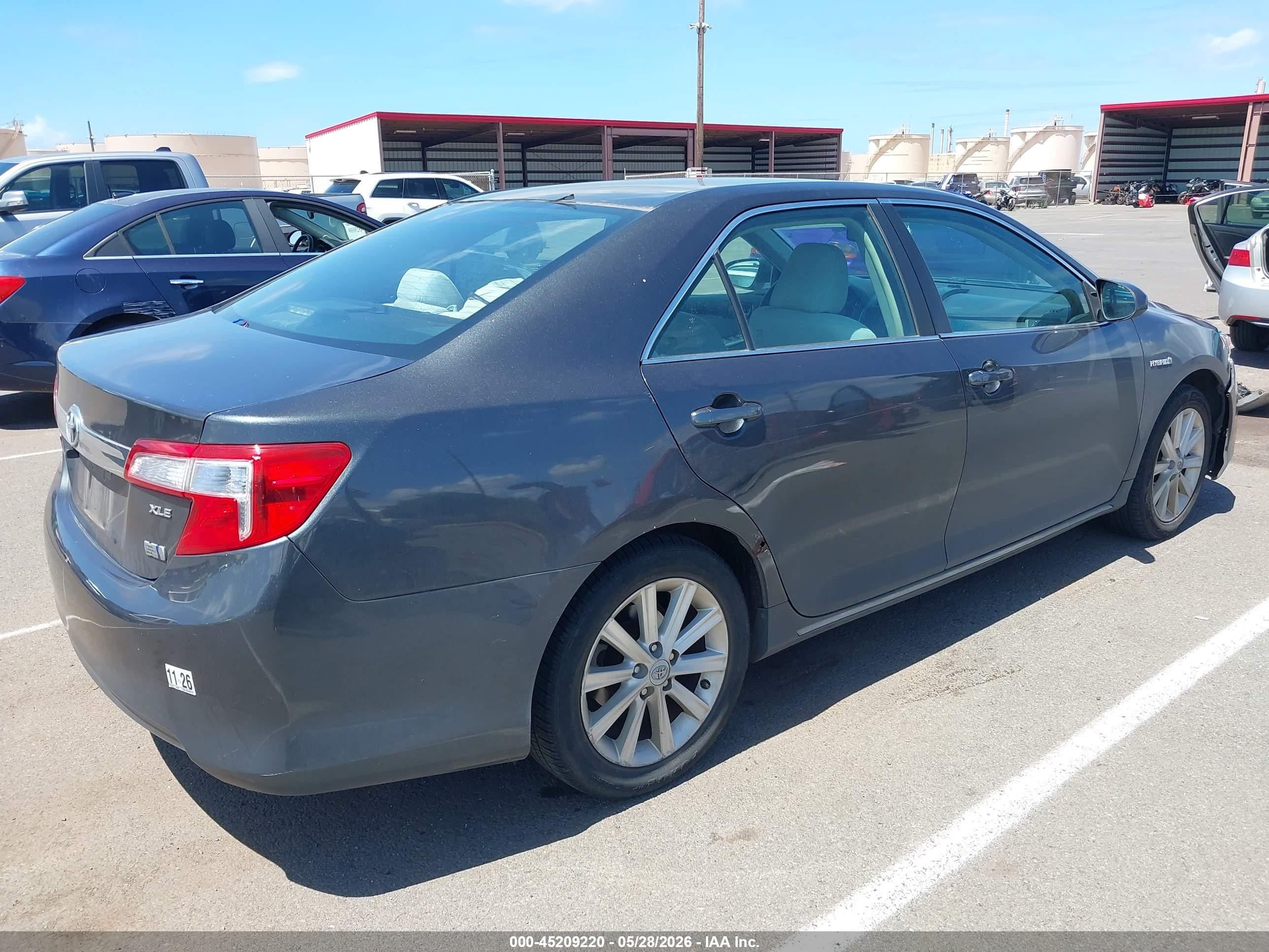 2013 Toyota Camry Hybrid Xle Gray vin: 4T1BD1FK0DU064139