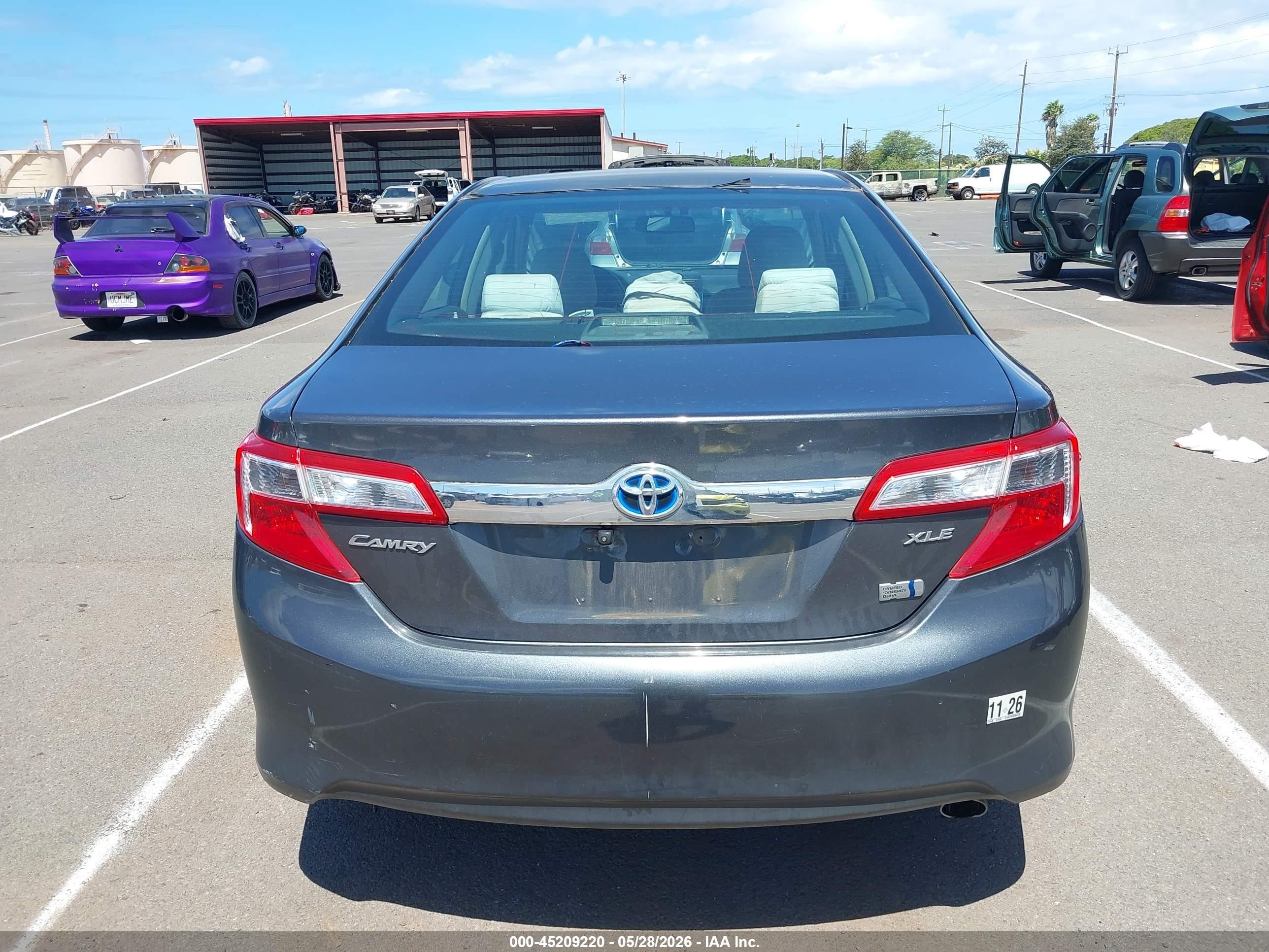 2013 Toyota Camry Hybrid Xle Gray vin: 4T1BD1FK0DU064139
