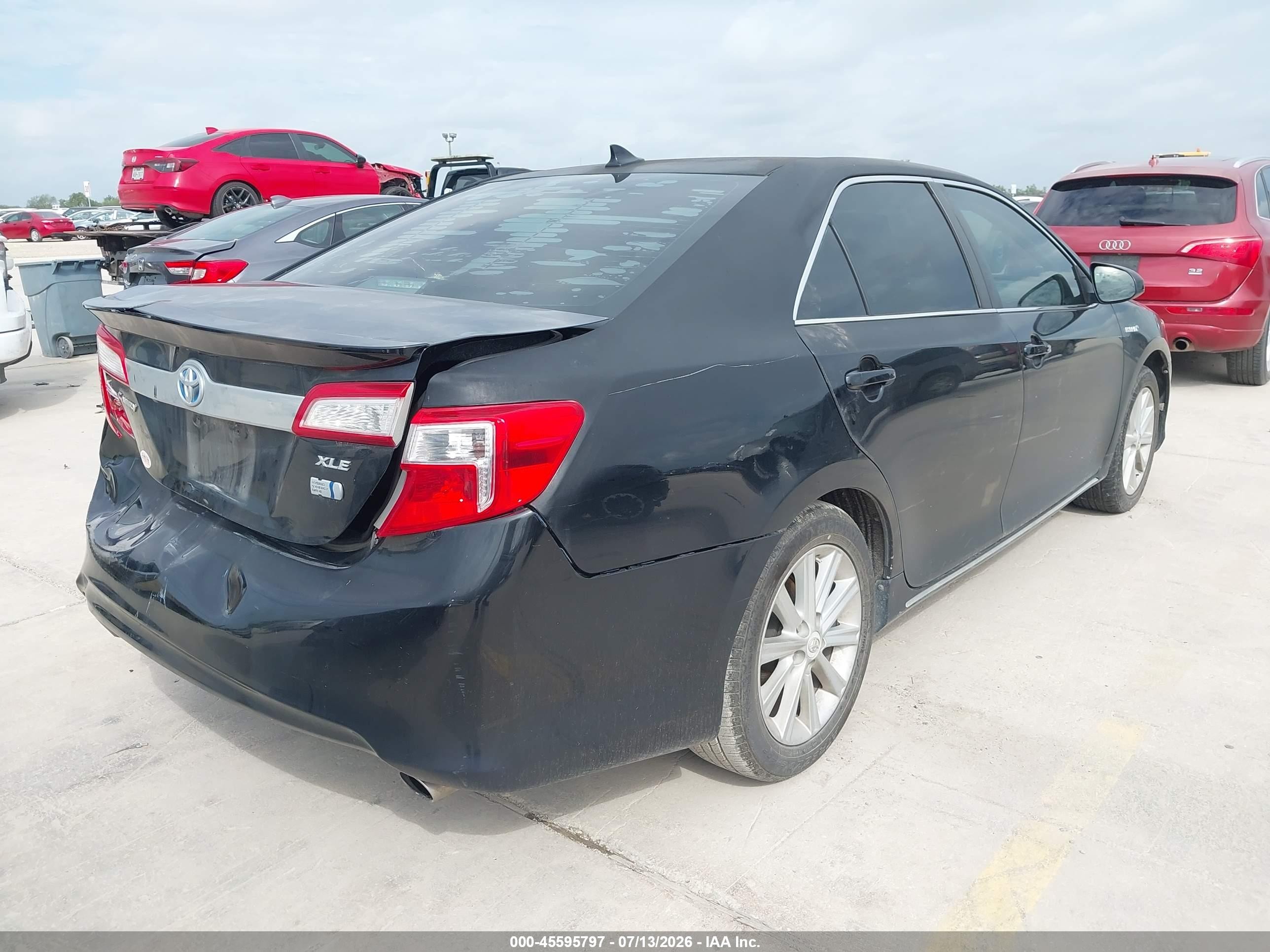 2013 Toyota Camry Hybrid Xle Black vin: 4T1BD1FK0DU066280