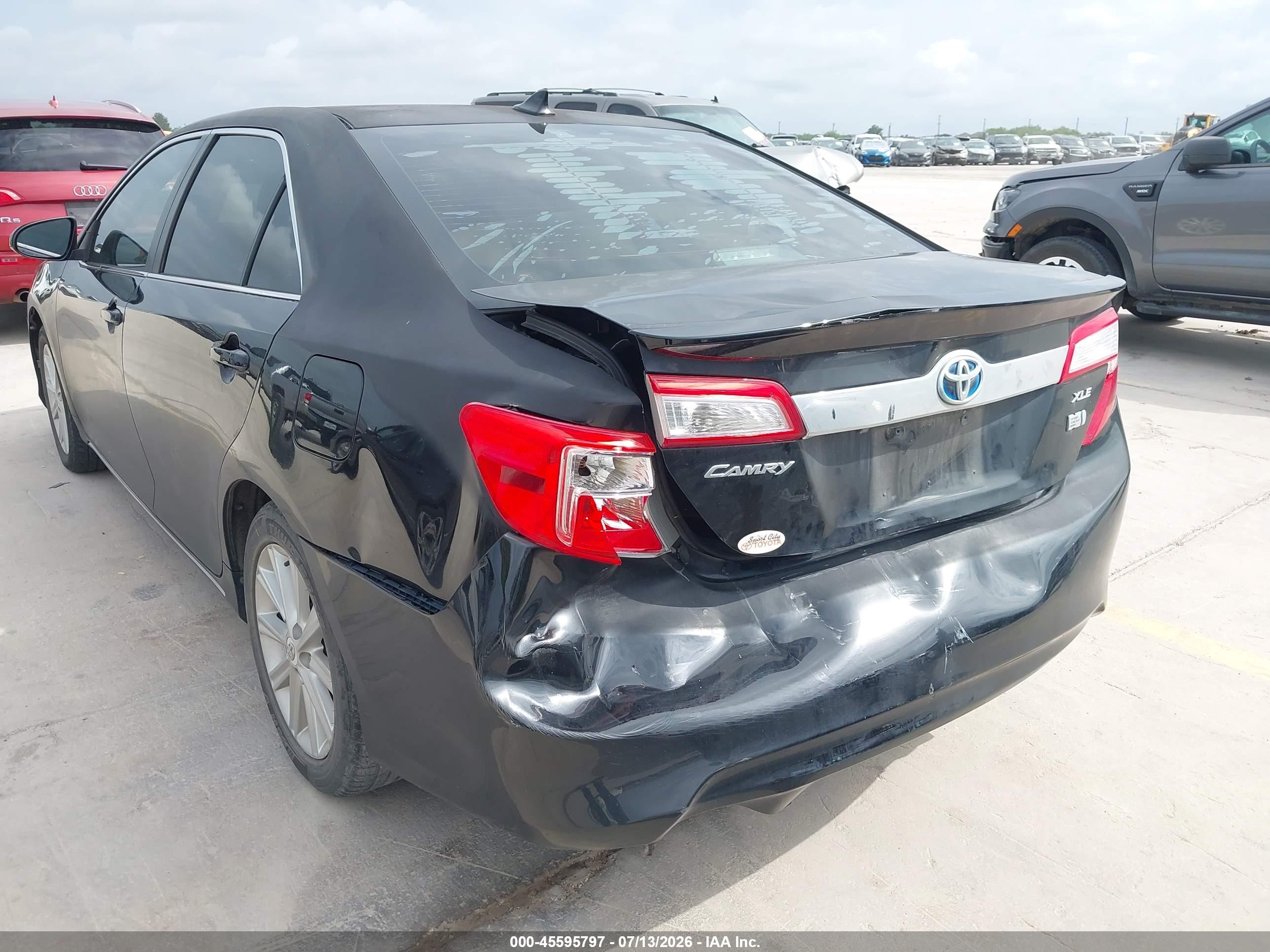2013 Toyota Camry Hybrid Xle Black vin: 4T1BD1FK0DU066280