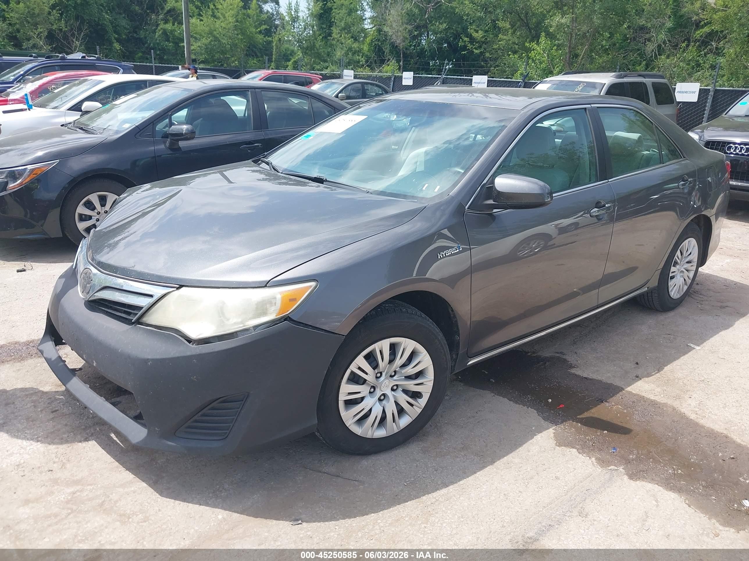 2013 Toyota Camry Hybrid Le Gray vin: 4T1BD1FK0DU091230