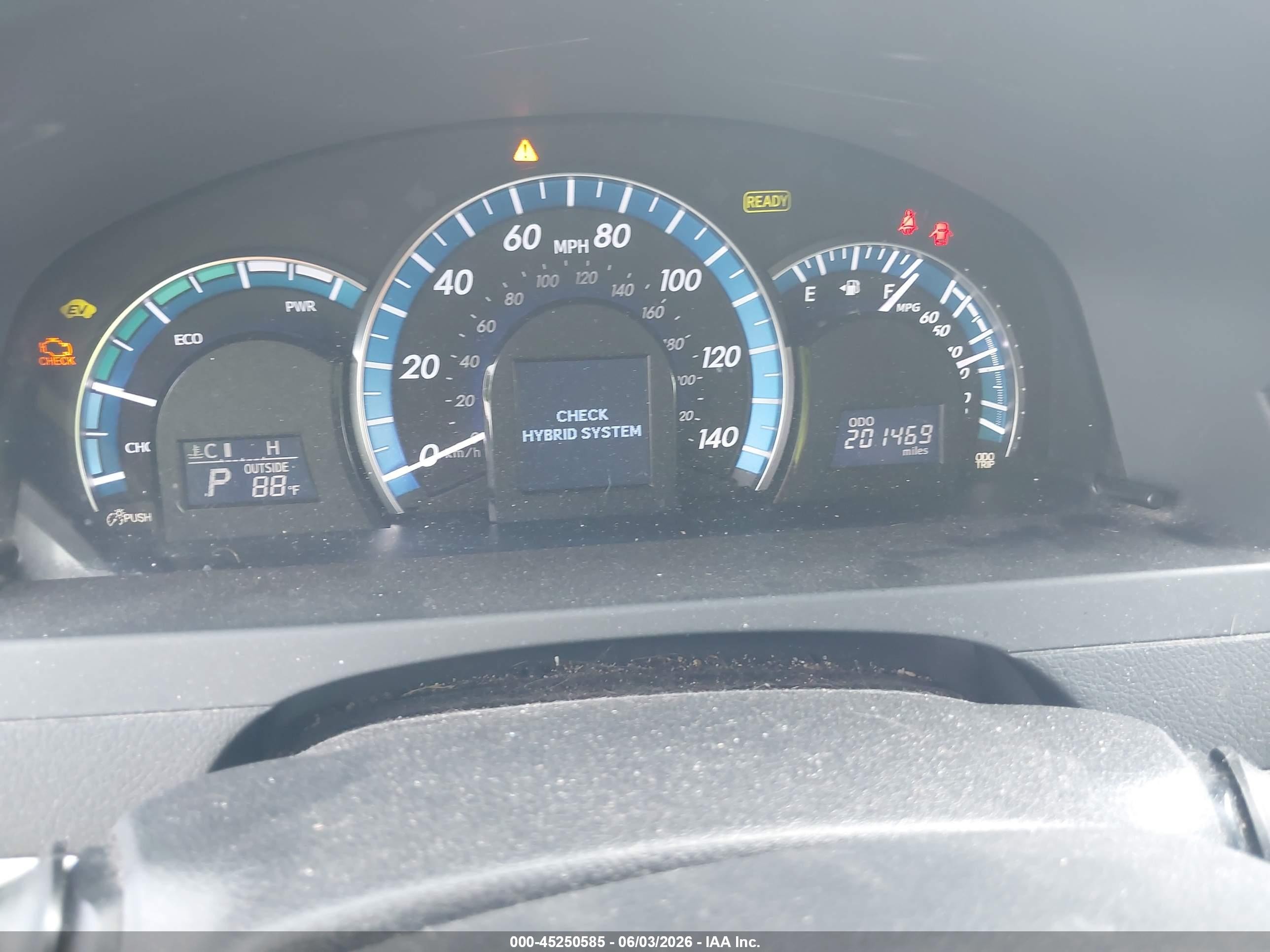 2013 Toyota Camry Hybrid Le Gray vin: 4T1BD1FK0DU091230