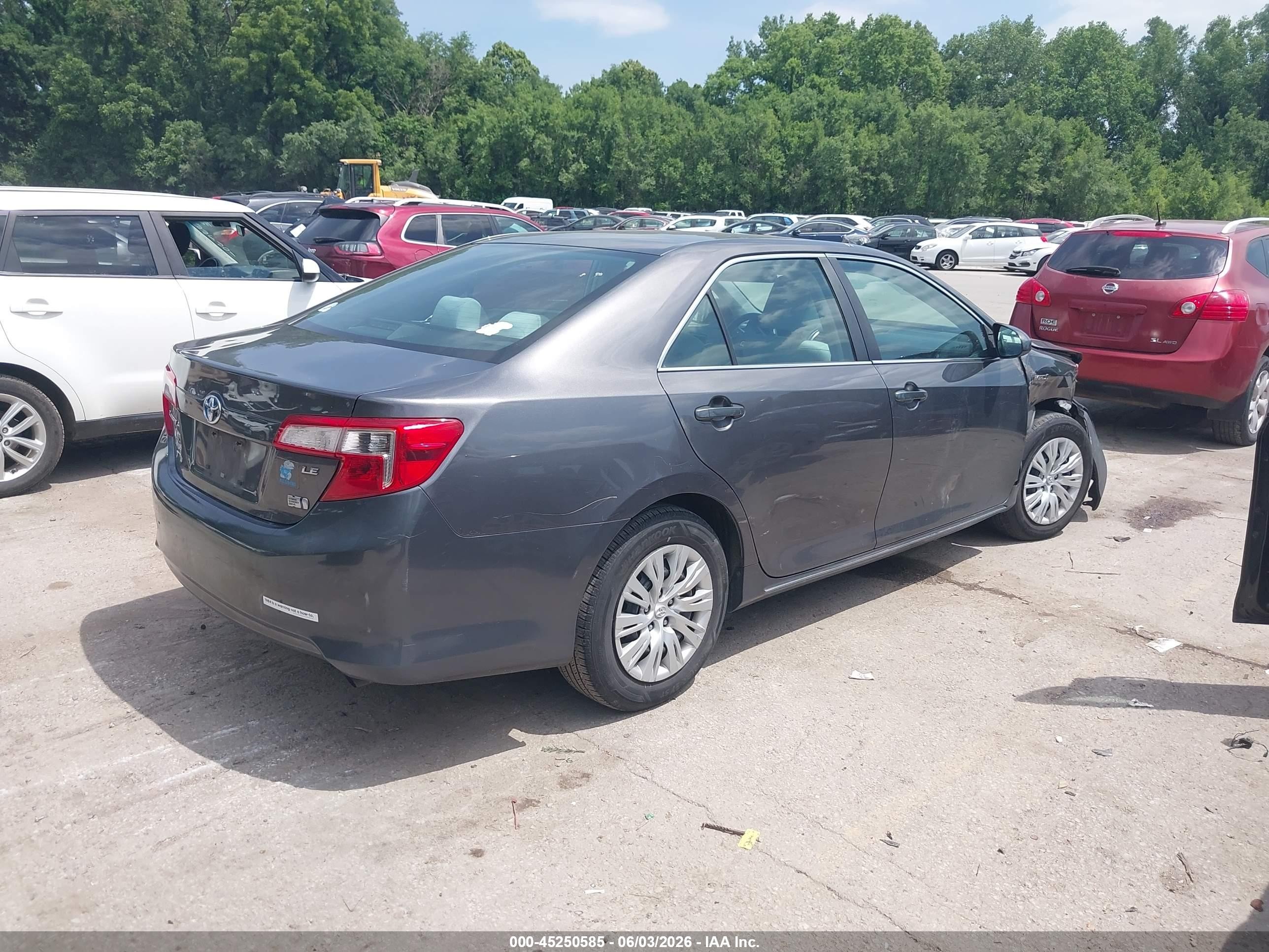 2013 Toyota Camry Hybrid Le Gray vin: 4T1BD1FK0DU091230