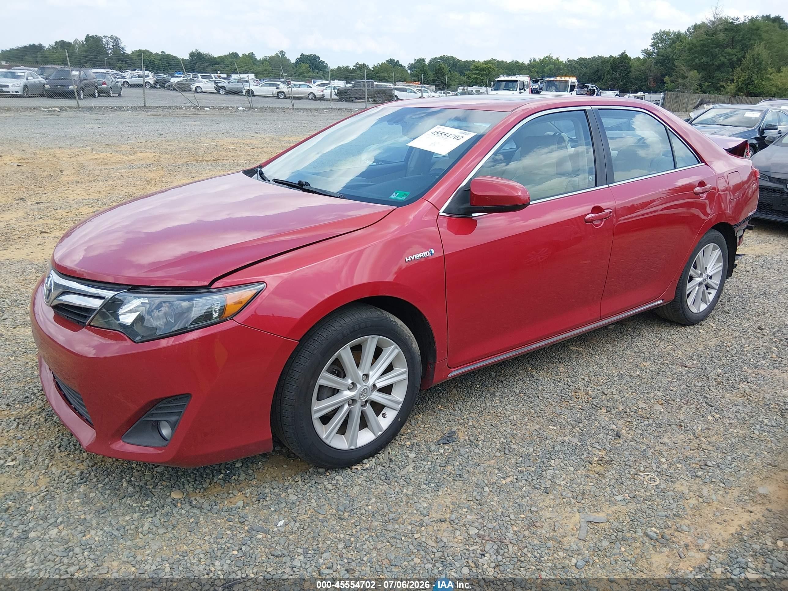 2014 Toyota Camry Hybrid Xle Red vin: 4T1BD1FK0EU097918