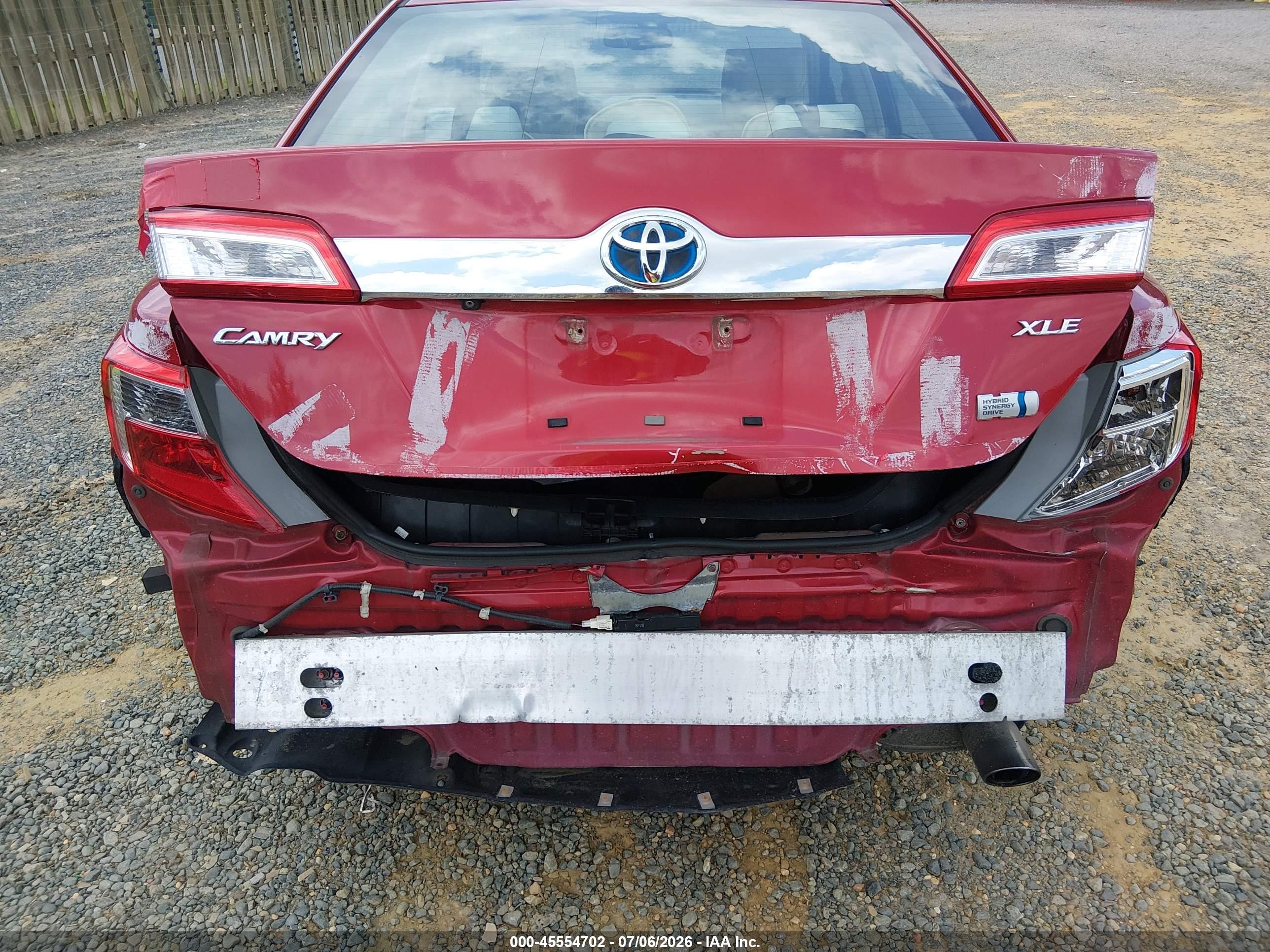 2014 Toyota Camry Hybrid Xle Red vin: 4T1BD1FK0EU097918