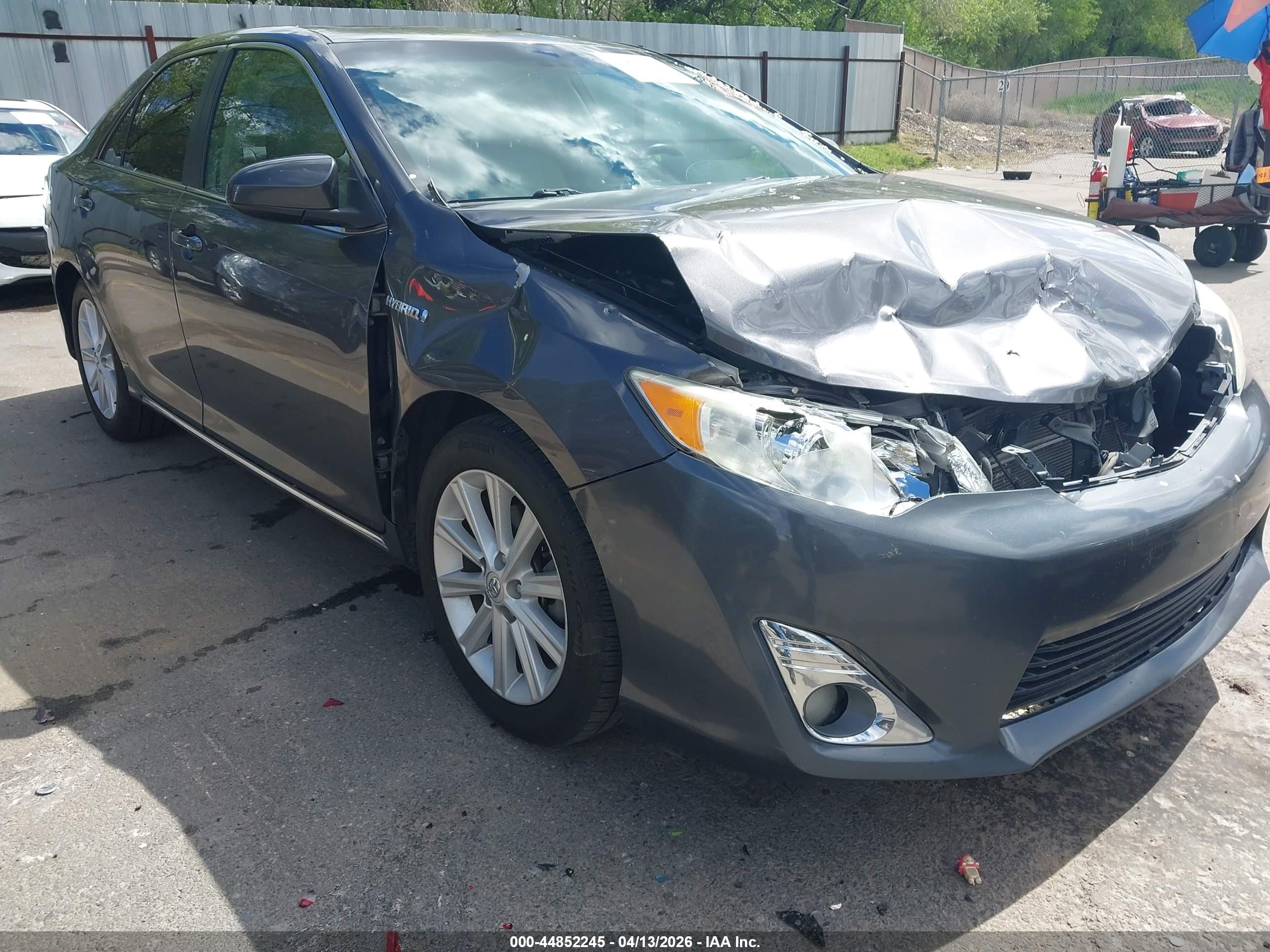2014 Toyota Camry Hybrid Xle Gray vin: 4T1BD1FK0EU104527