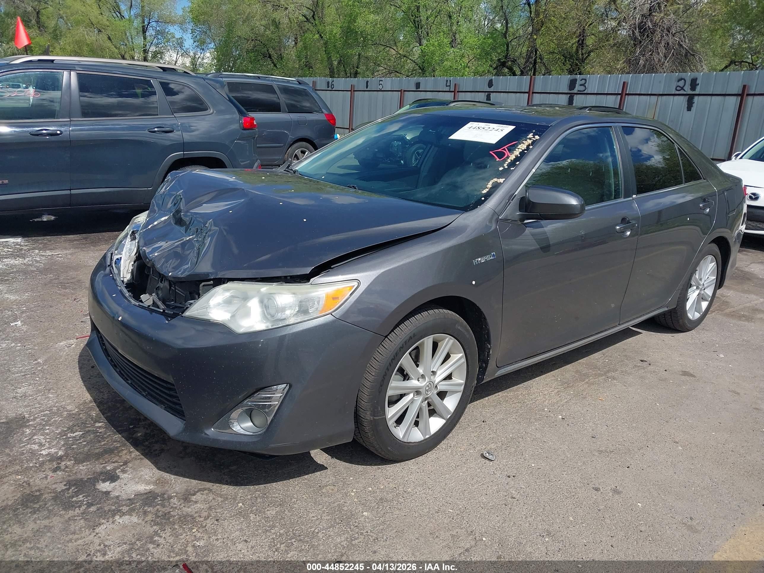 2014 Toyota Camry Hybrid Xle Gray vin: 4T1BD1FK0EU104527