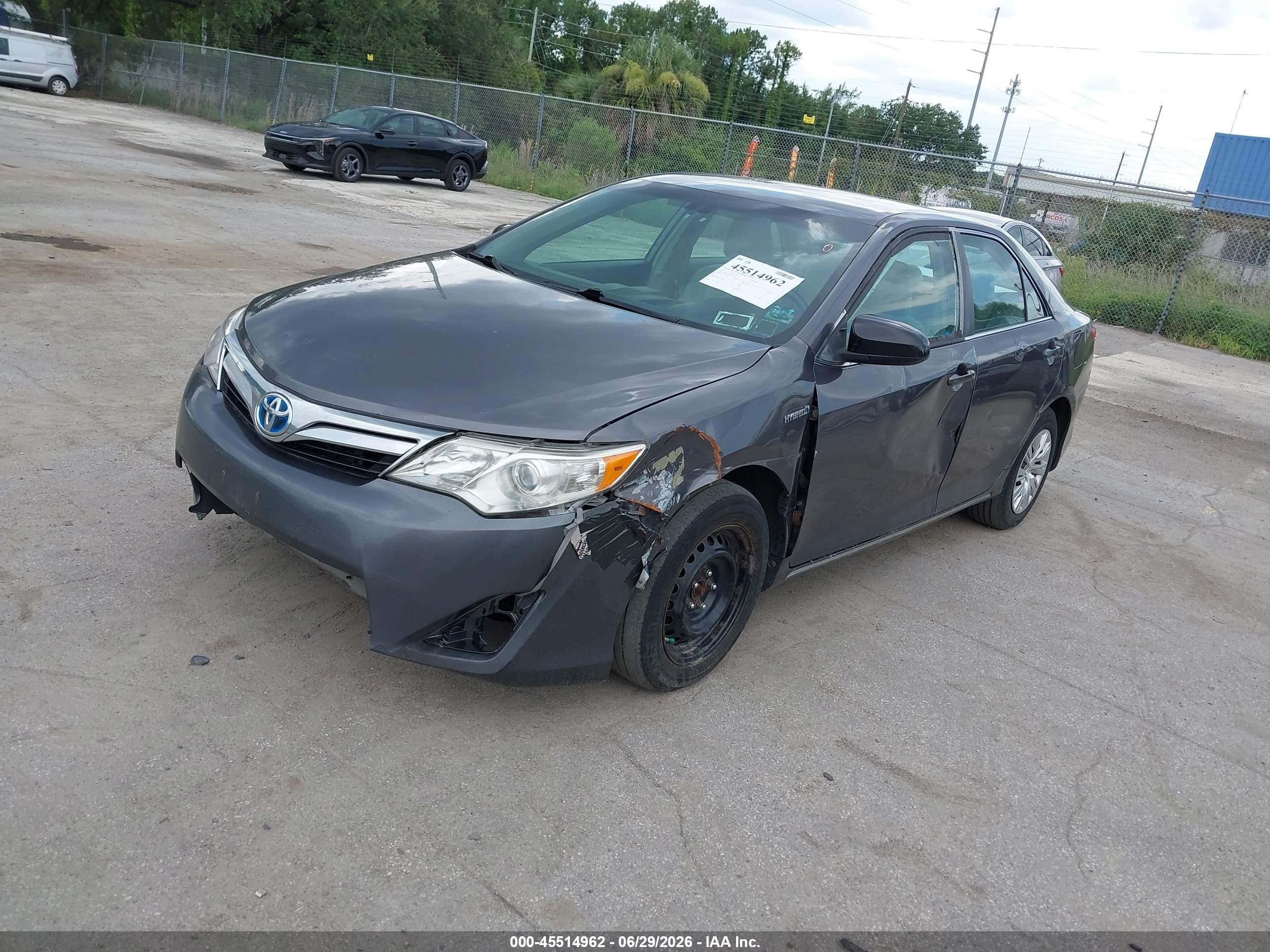 2014 Toyota Camry Hybrid Le Gray vin: 4T1BD1FK0EU104852