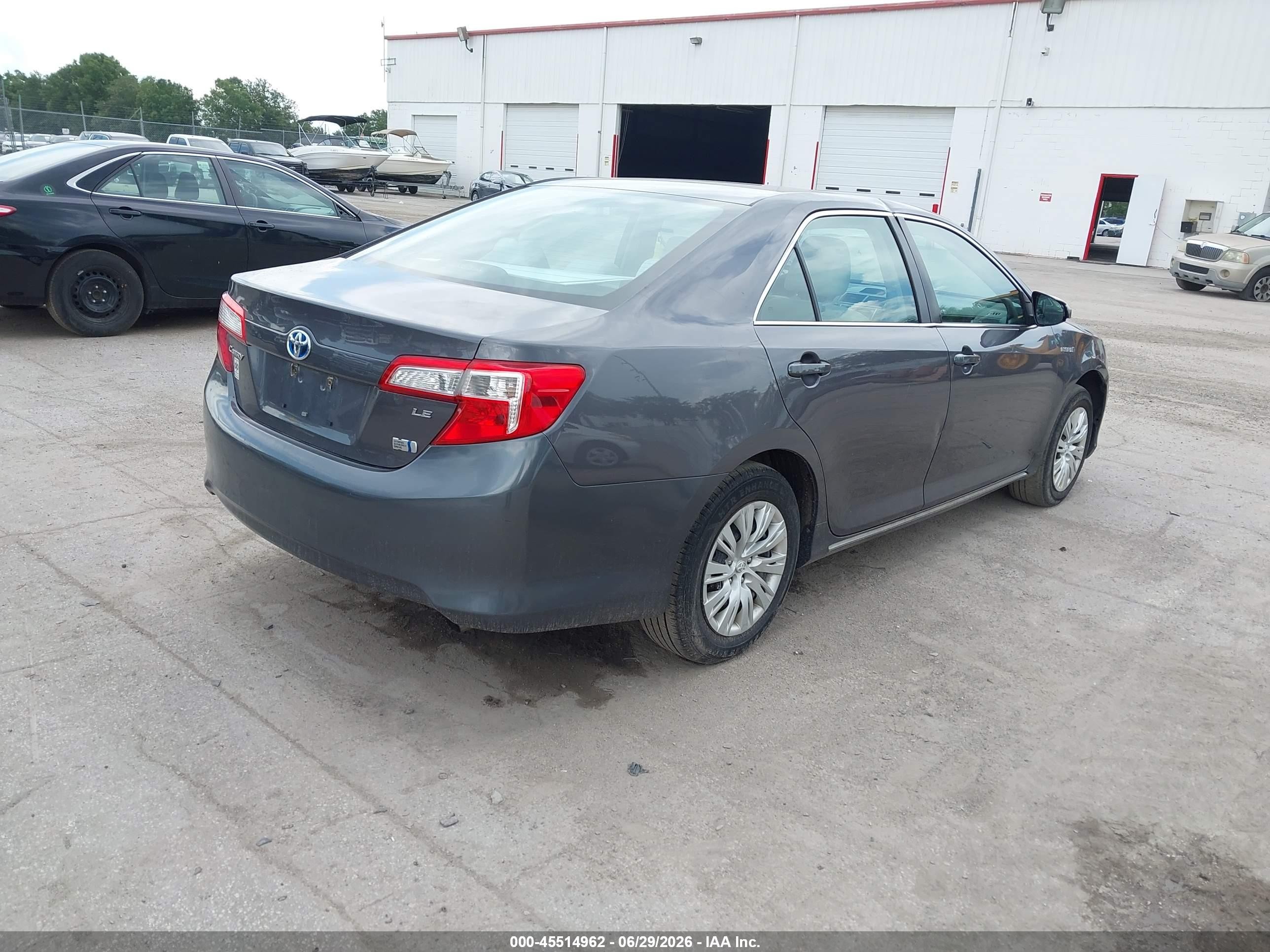 2014 Toyota Camry Hybrid Le Gray vin: 4T1BD1FK0EU104852