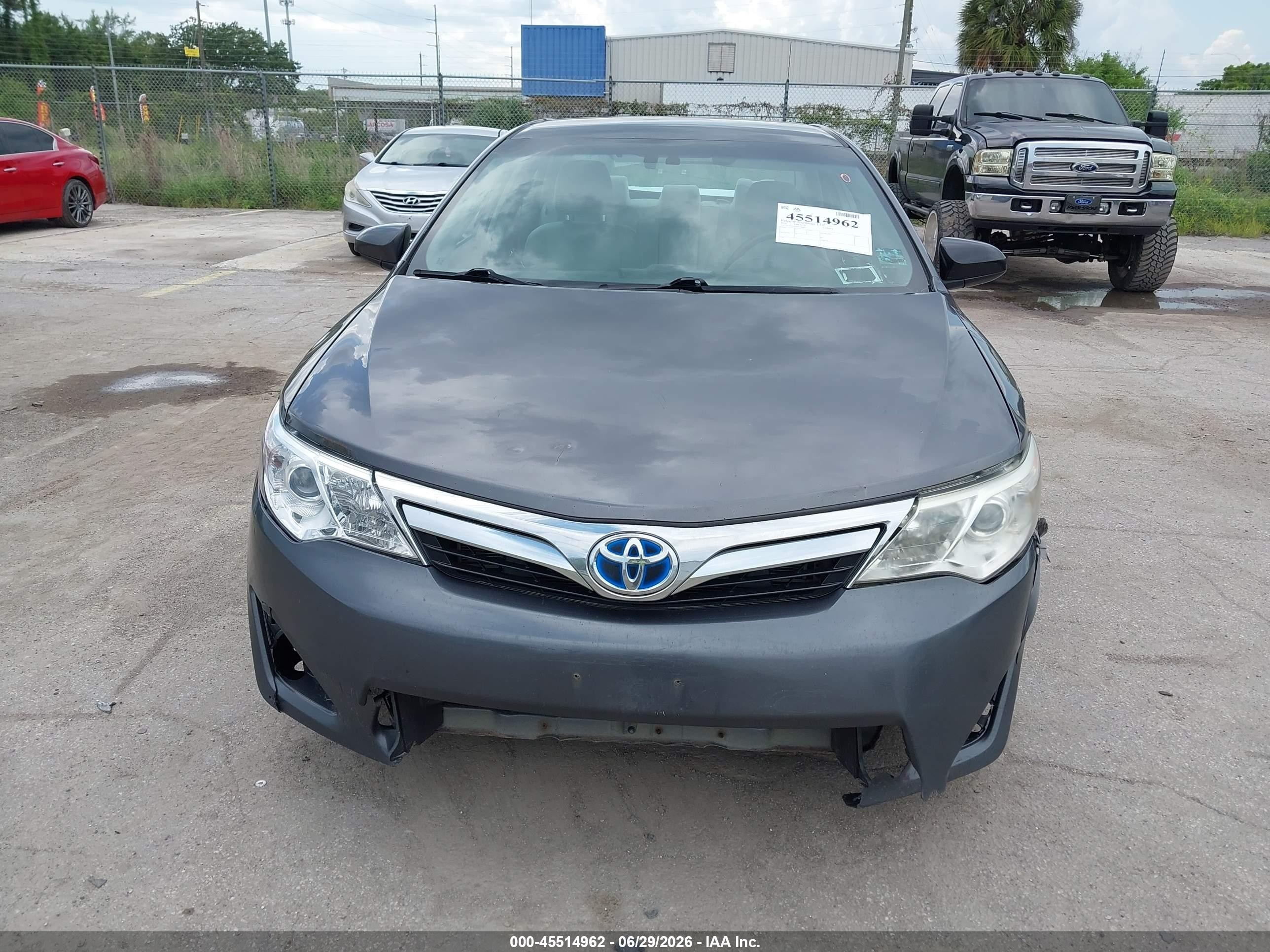 2014 Toyota Camry Hybrid Le Gray vin: 4T1BD1FK0EU104852