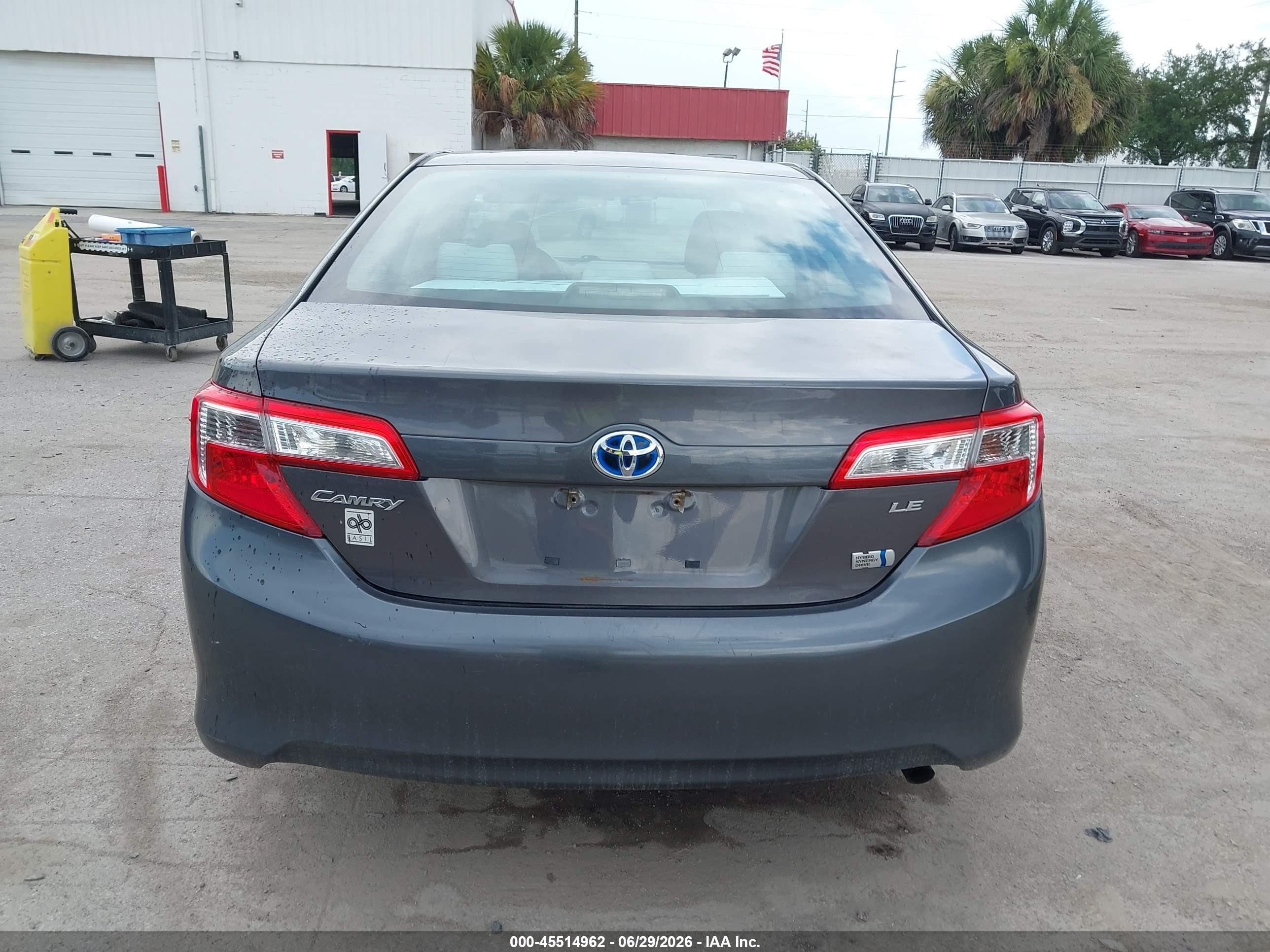2014 Toyota Camry Hybrid Le Gray vin: 4T1BD1FK0EU104852