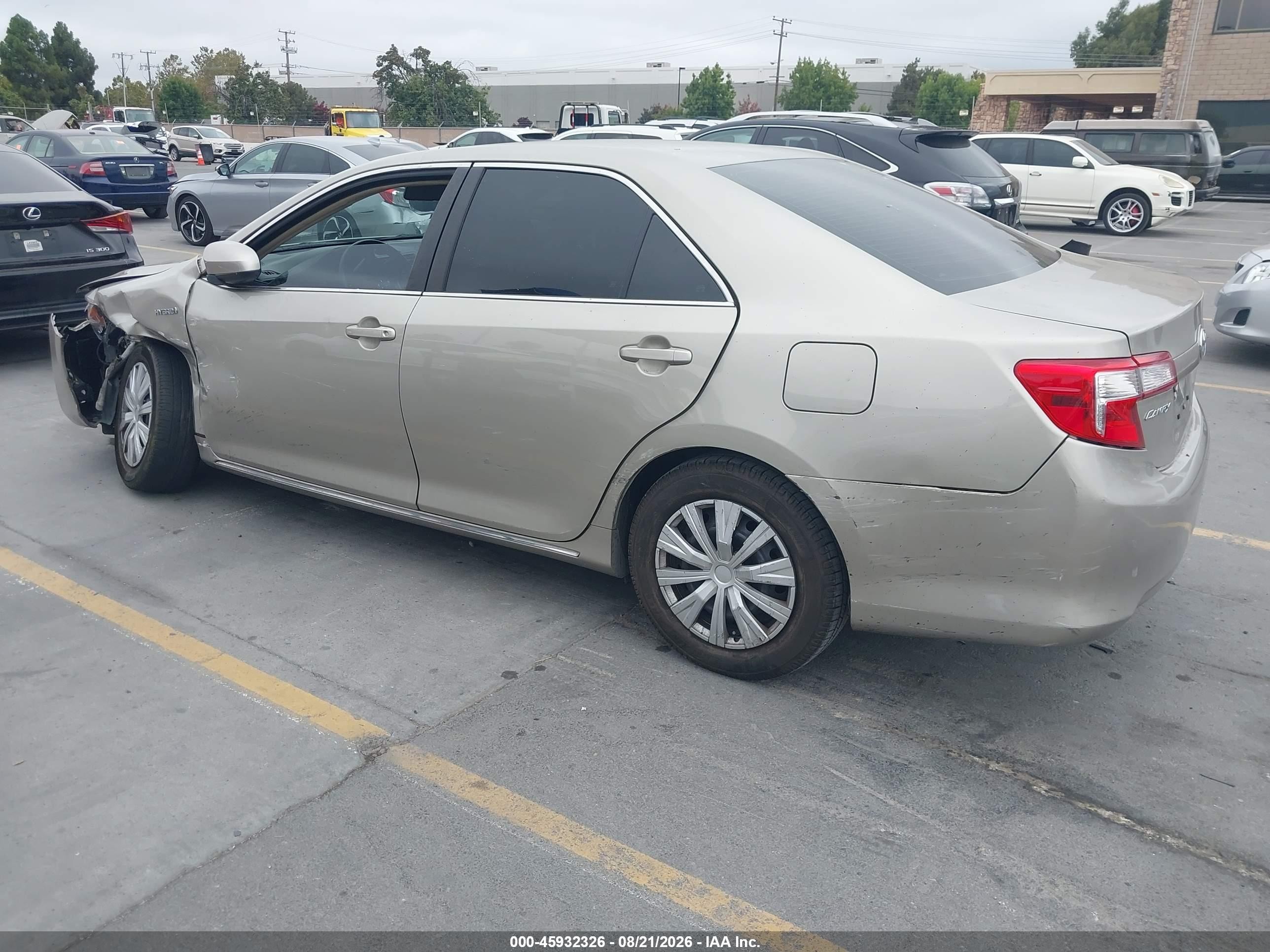 2014 Toyota Camry Hybrid Le Beige vin: 4T1BD1FK0EU115124