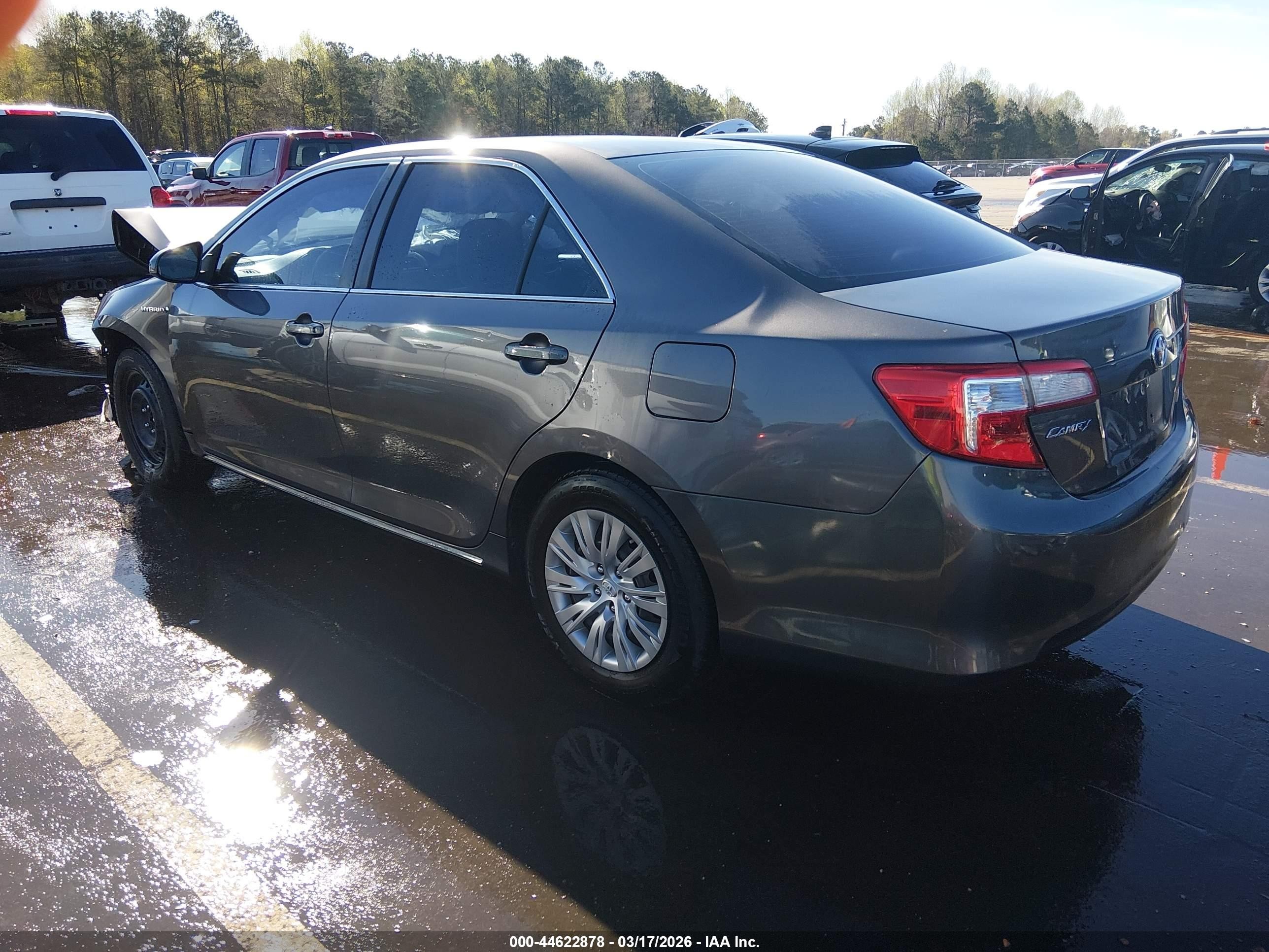 2014 Toyota Camry Hybrid Le Серый vin: 4T1BD1FK0EU122333