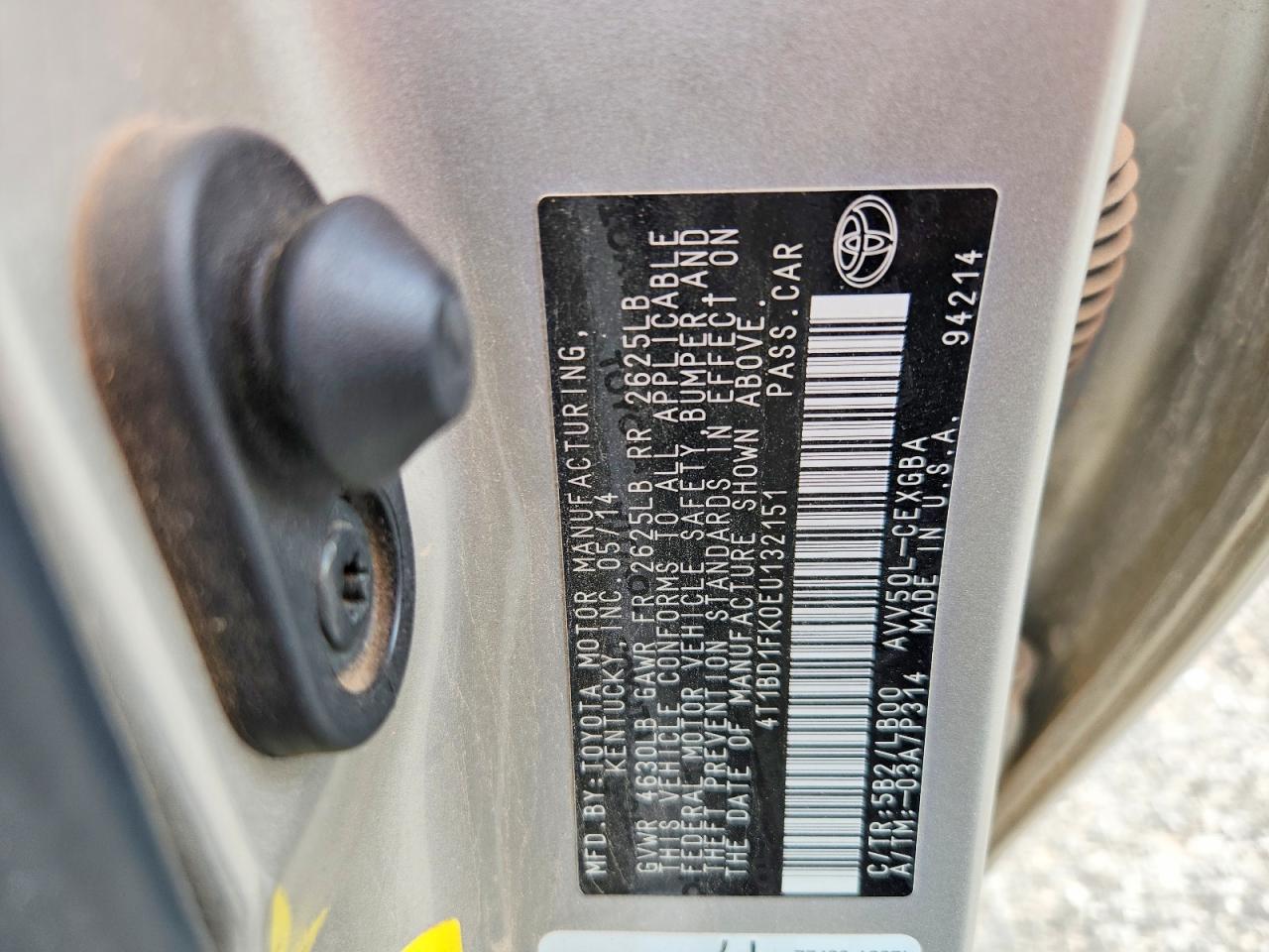 2014 Toyota Camry Hybrid Xle Tan vin: 4T1BD1FK0EU132151