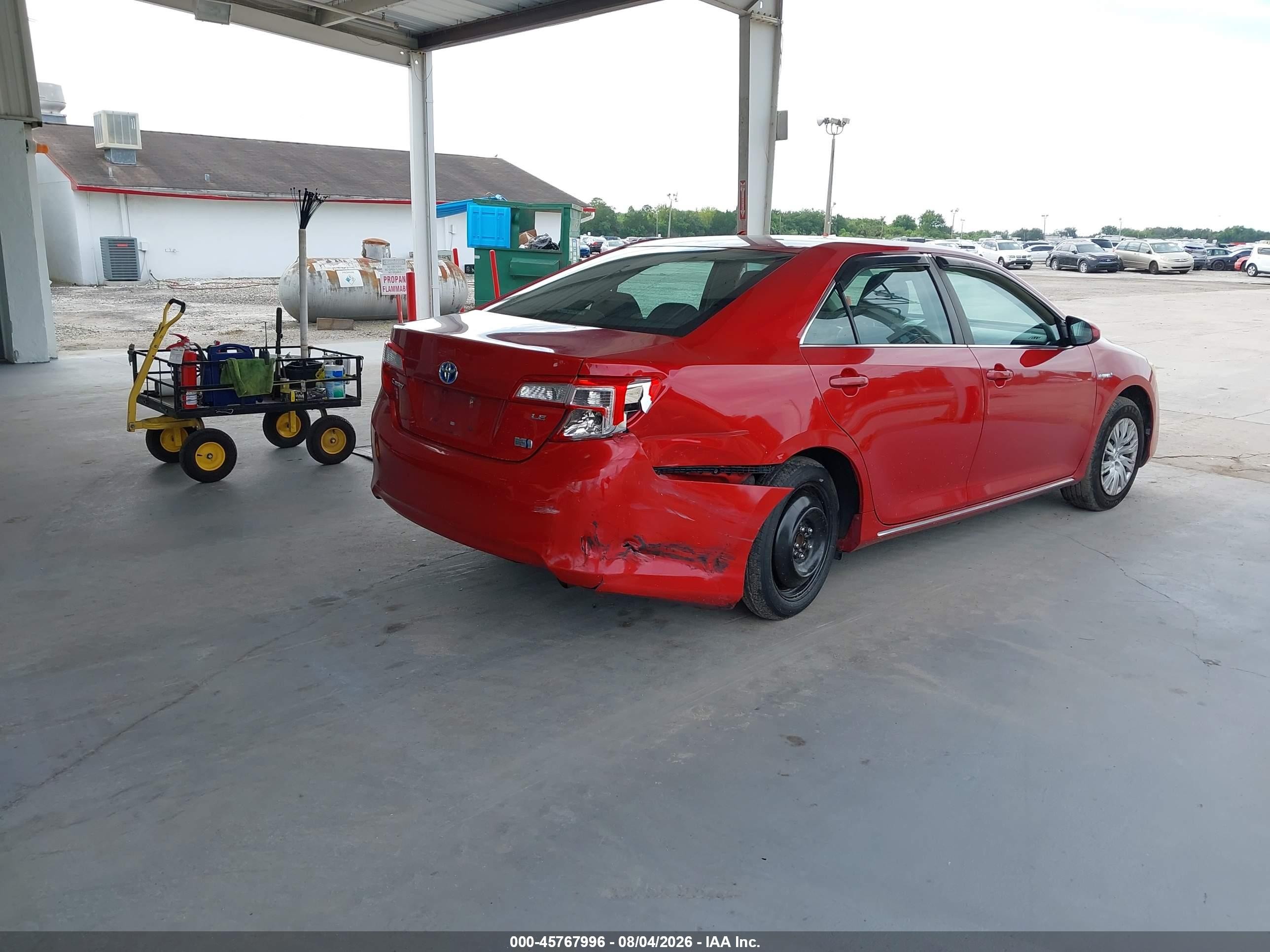 2014 Toyota Camry Hybrid Le Red vin: 4T1BD1FK0EU132831