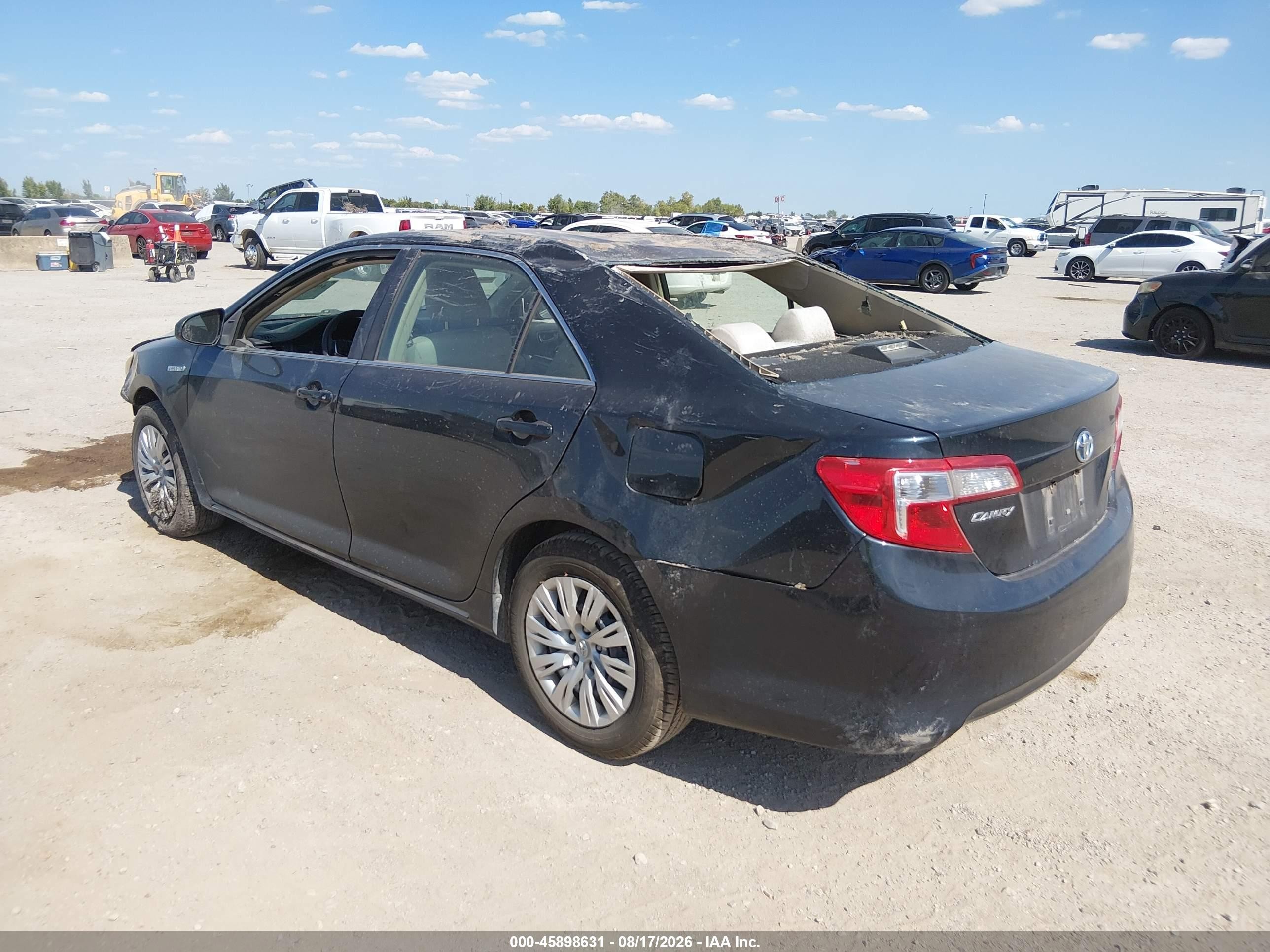 2014 Toyota Camry Hybrid Le Blue vin: 4T1BD1FK0EU141352