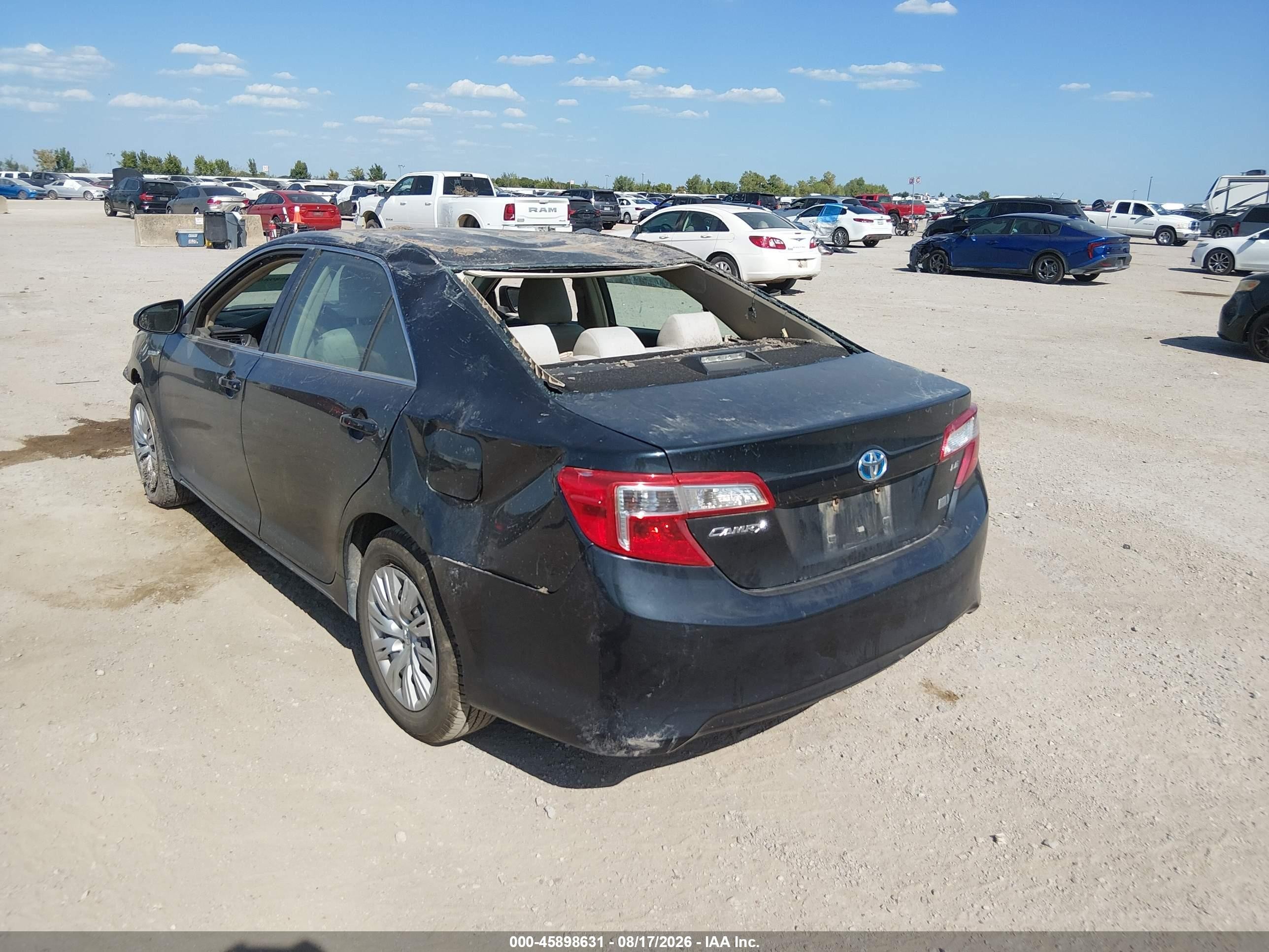 2014 Toyota Camry Hybrid Le Blue vin: 4T1BD1FK0EU141352