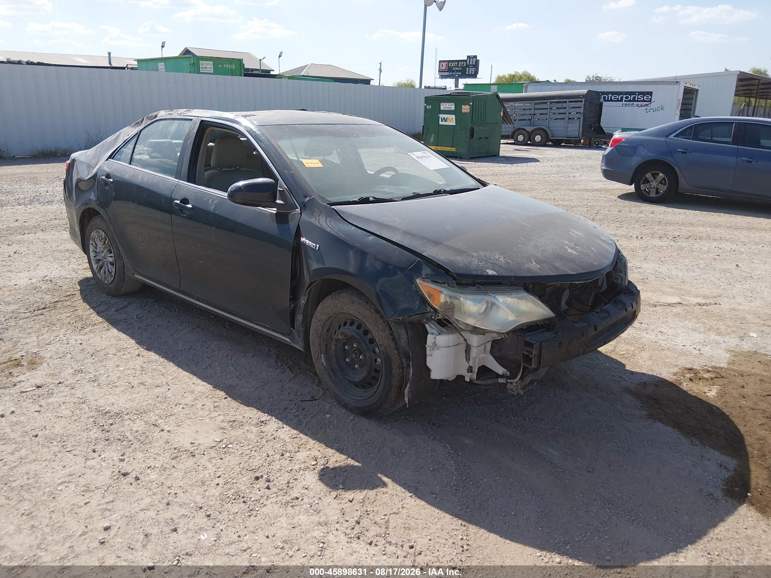 2014 Toyota Camry Hybrid Le Blue vin: 4T1BD1FK0EU141352