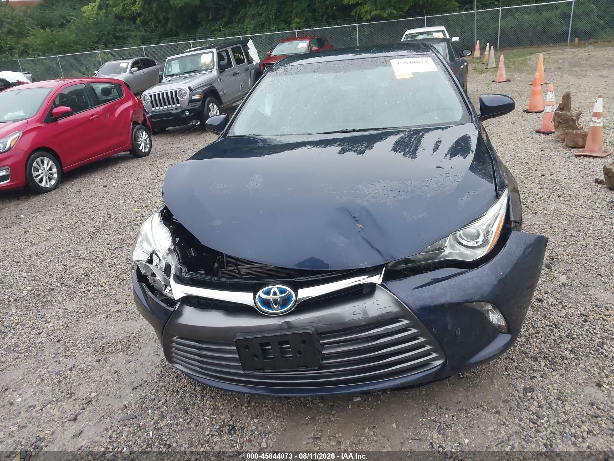 2015 Toyota Camry Hybrid Le Синий vin: 4T1BD1FK0FU148349