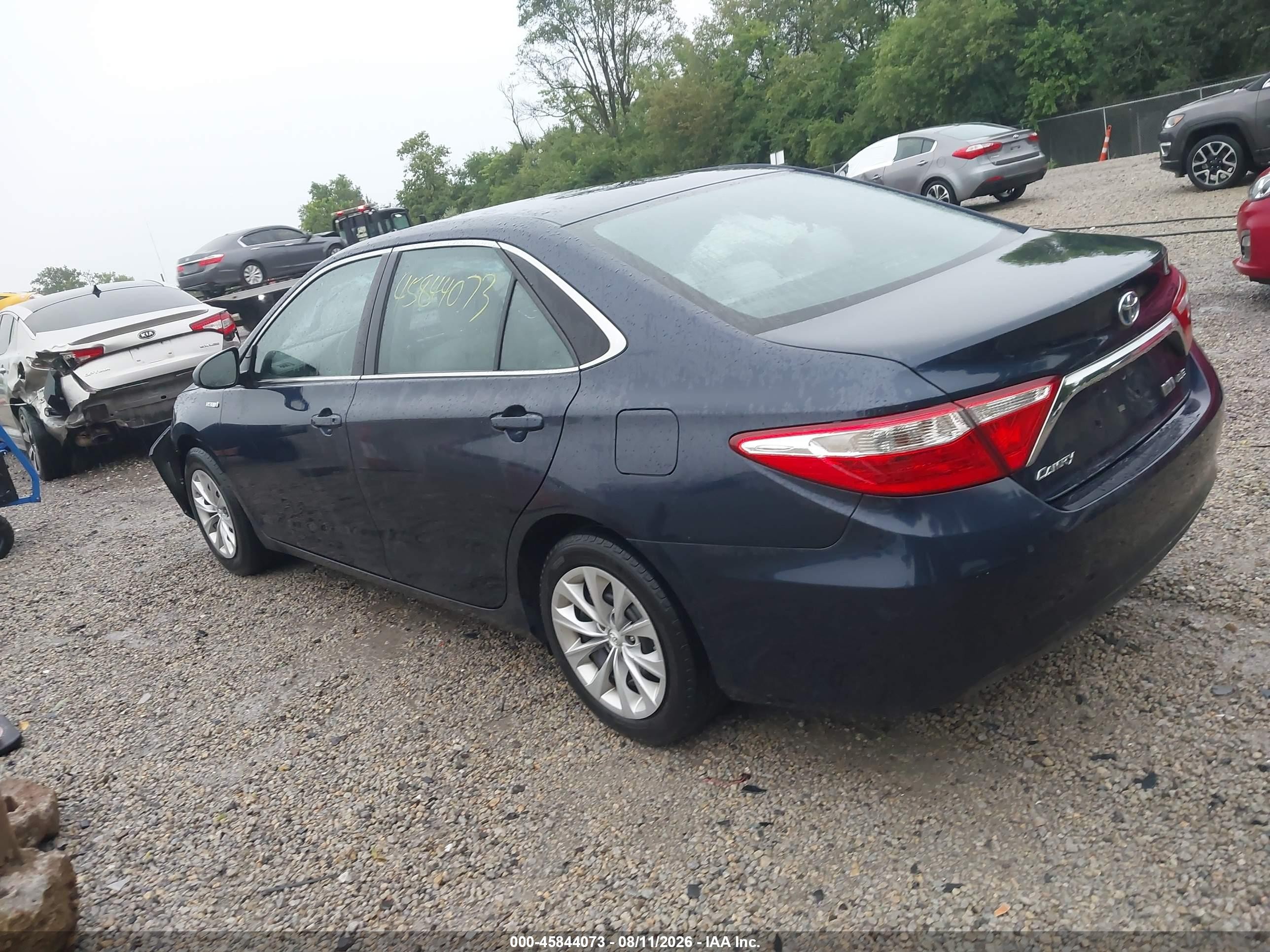 2015 Toyota Camry Hybrid Le Синий vin: 4T1BD1FK0FU148349