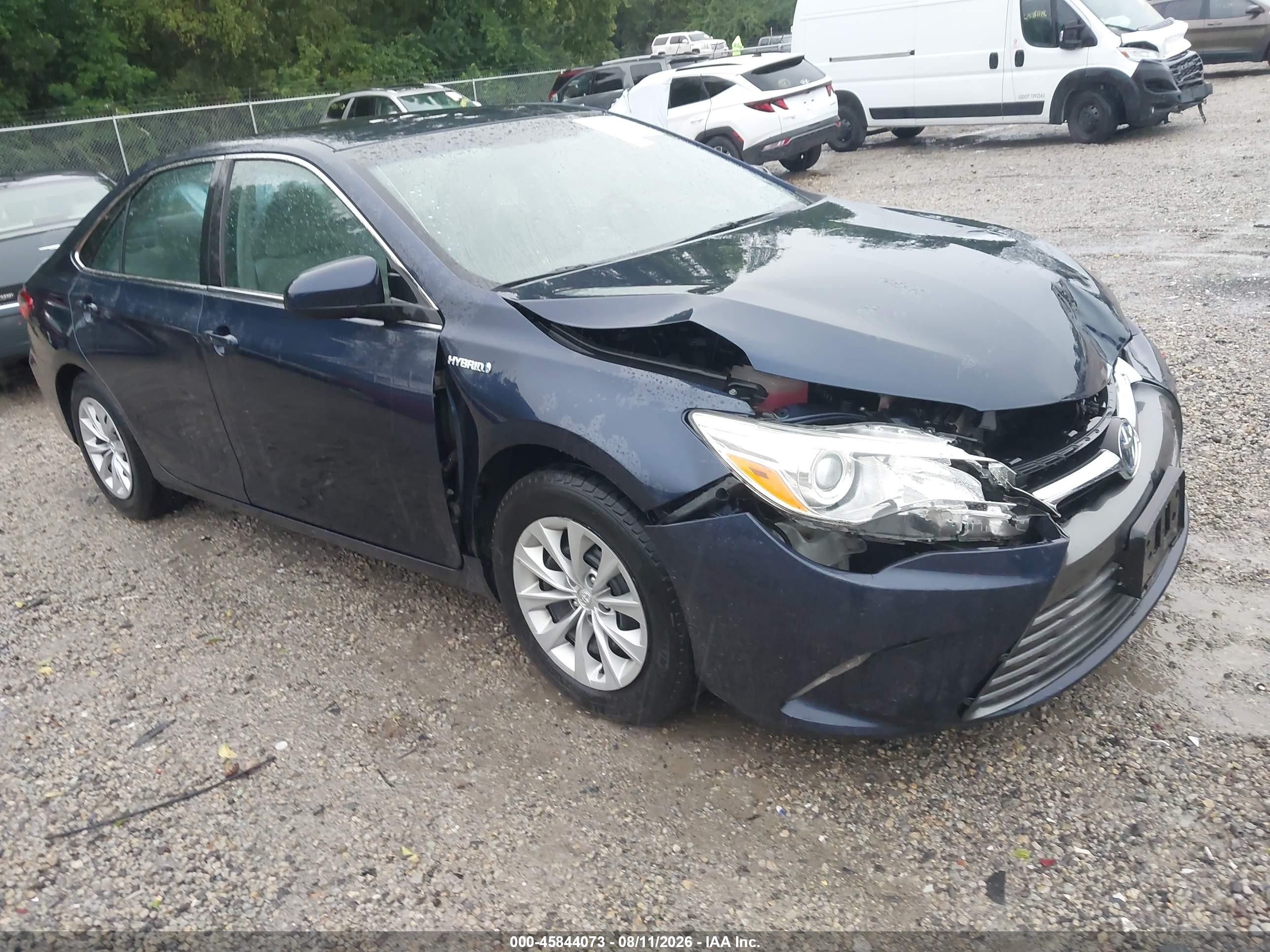 2015 Toyota Camry Hybrid Le Синий vin: 4T1BD1FK0FU148349