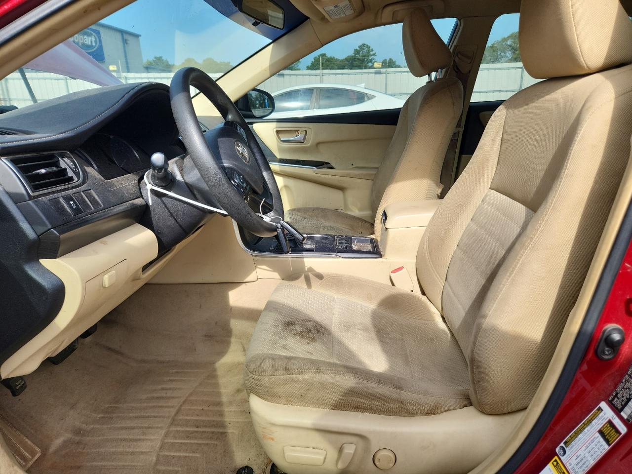 2015 Toyota Camry Hybrid Le Red vin: 4T1BD1FK0FU148741 Damage: Left Front Seat, Stained, Permanent