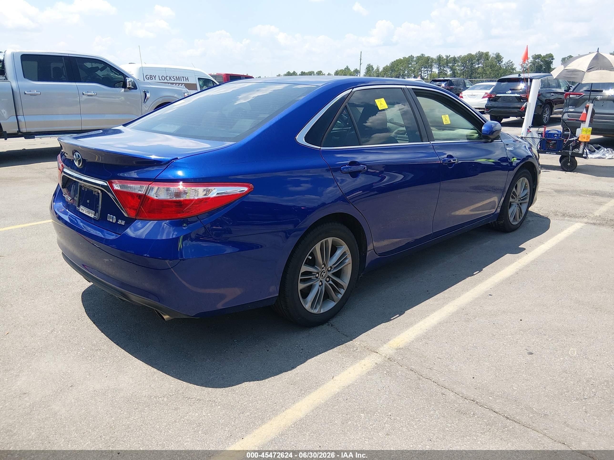 2015 Toyota Camry Hybrid Se Blue vin: 4T1BD1FK0FU158301