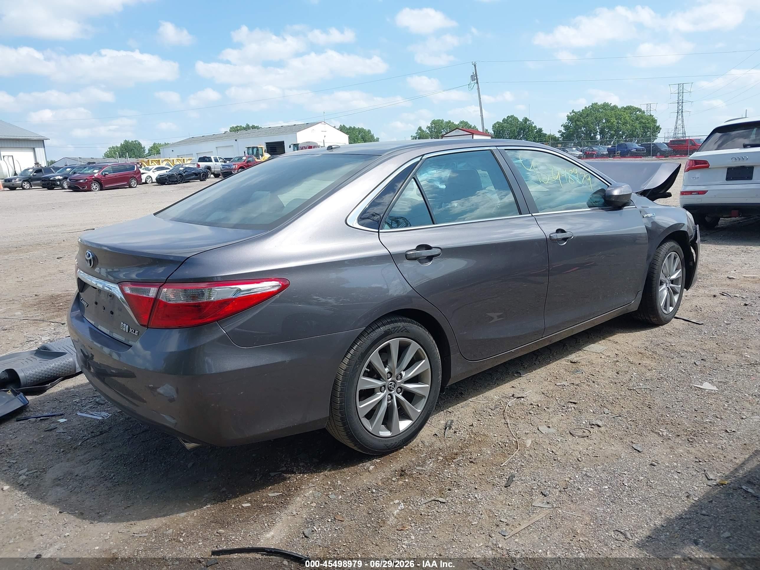 2015 Toyota Camry Hybrid Xle Gray vin: 4T1BD1FK0FU162252