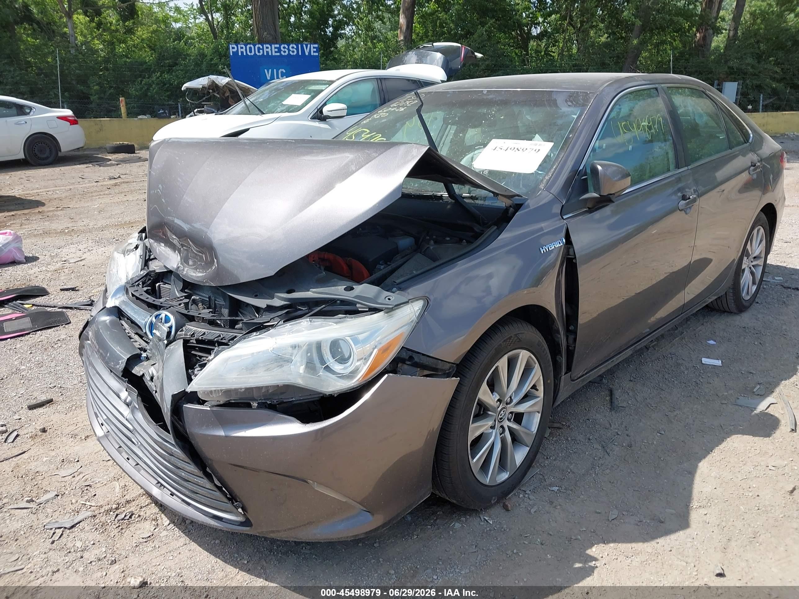2015 Toyota Camry Hybrid Xle Gray vin: 4T1BD1FK0FU162252
