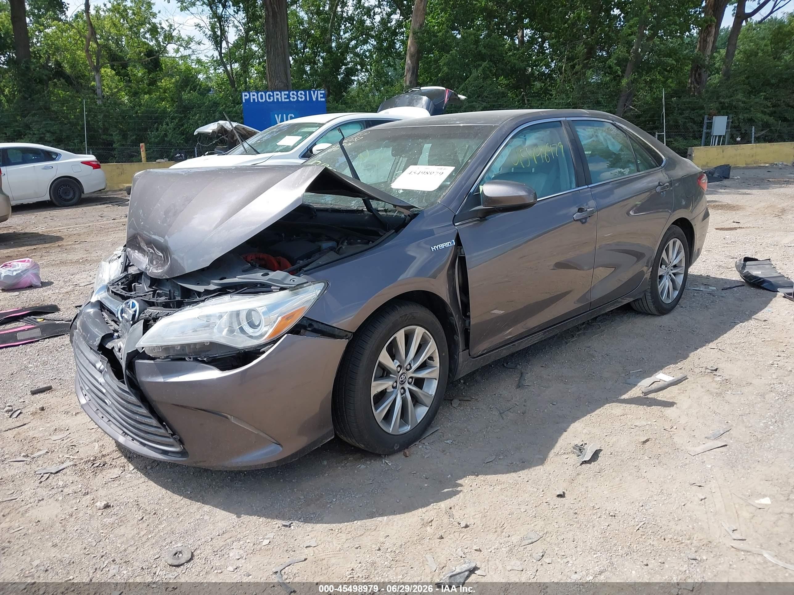 2015 Toyota Camry Hybrid Xle Gray vin: 4T1BD1FK0FU162252
