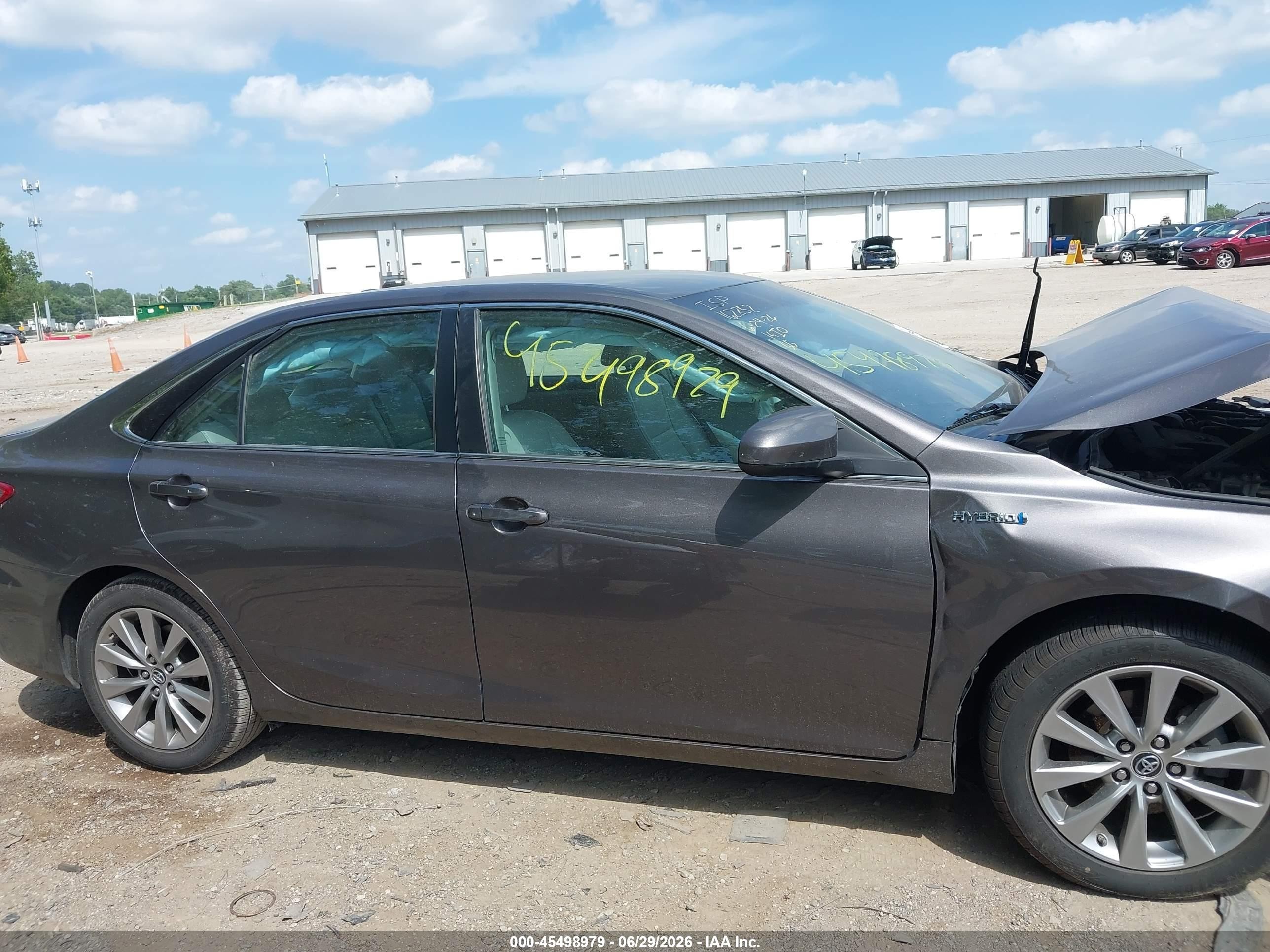 2015 Toyota Camry Hybrid Xle Gray vin: 4T1BD1FK0FU162252