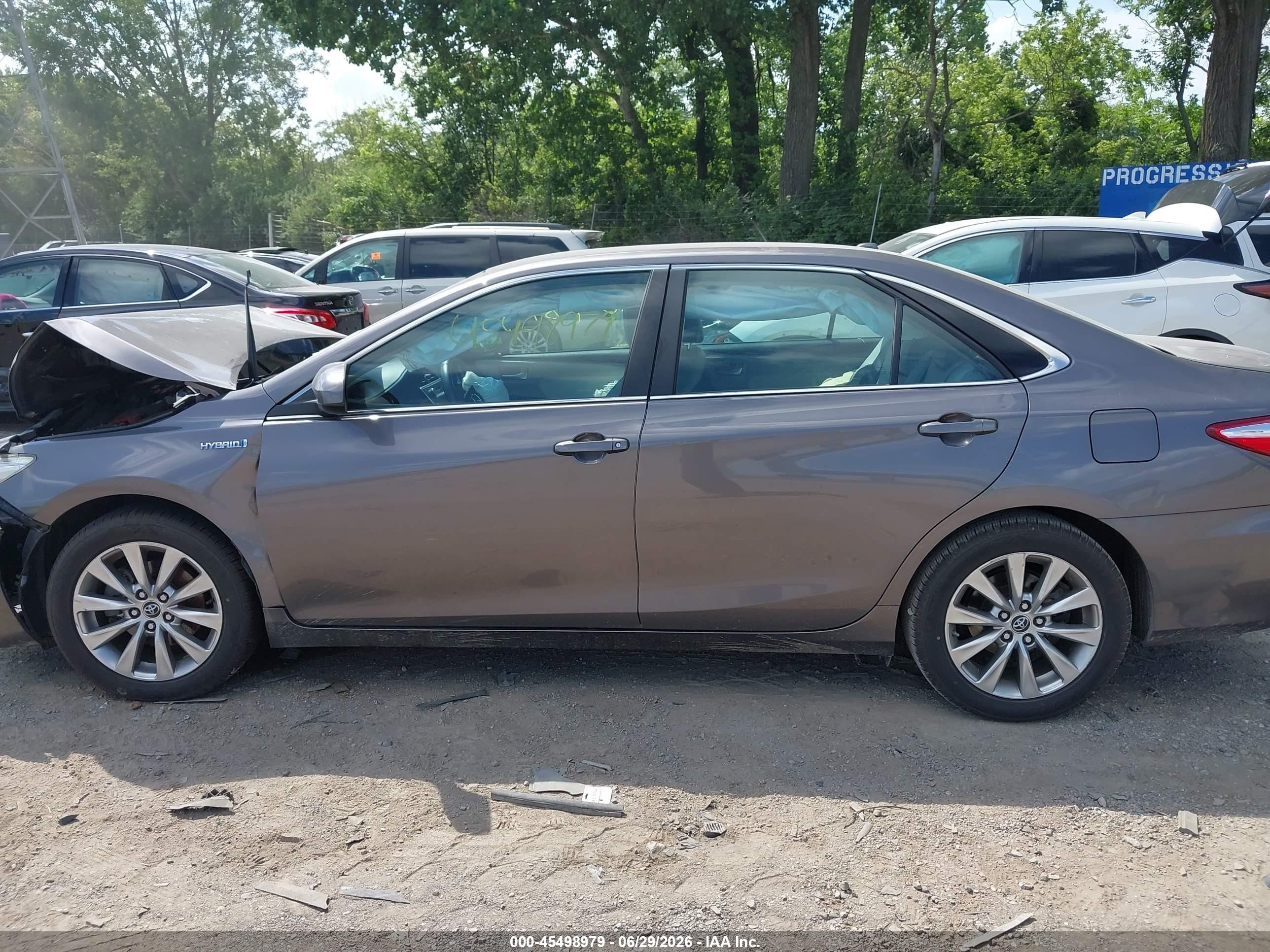 2015 Toyota Camry Hybrid Xle Gray vin: 4T1BD1FK0FU162252