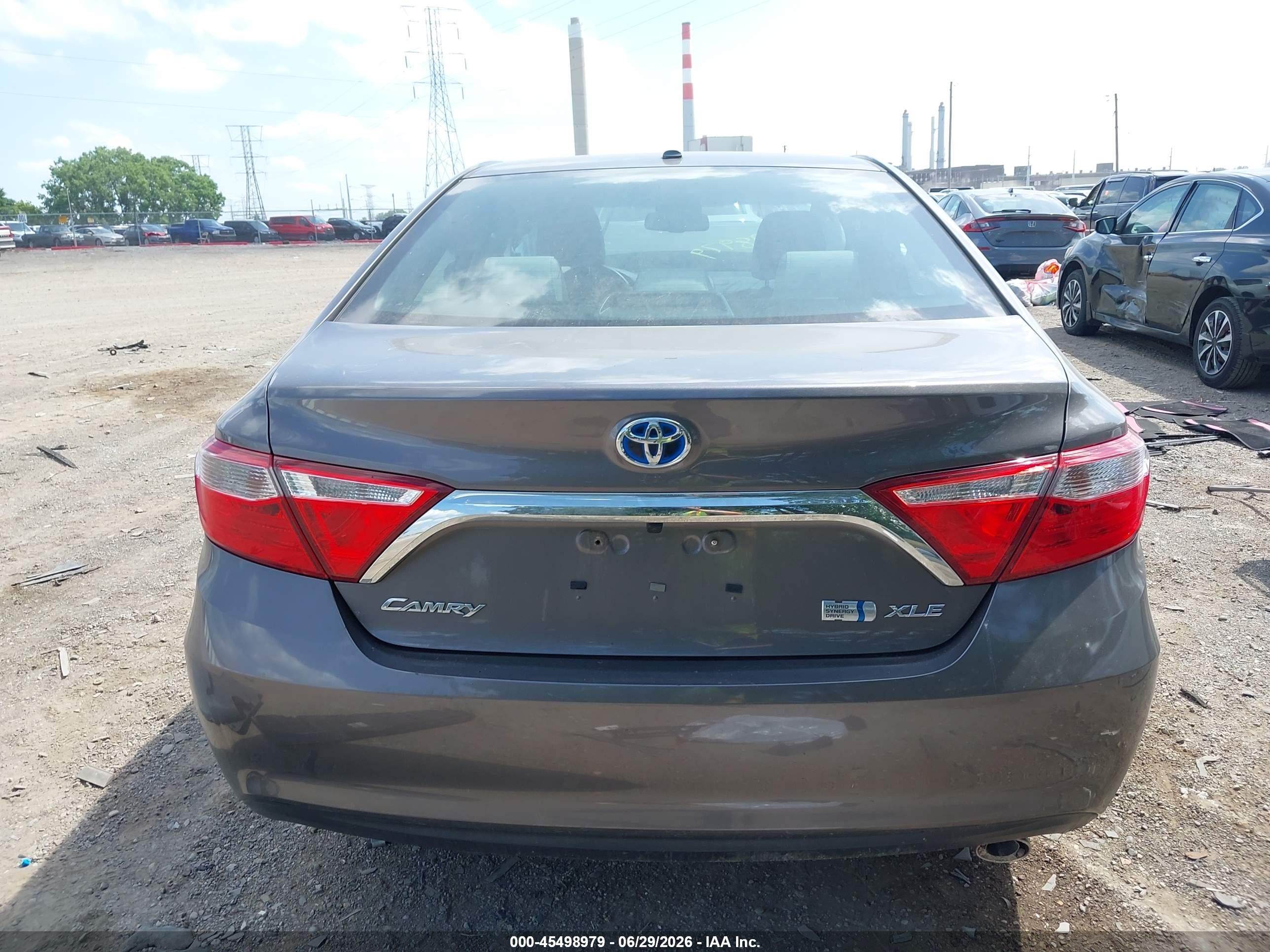 2015 Toyota Camry Hybrid Xle Gray vin: 4T1BD1FK0FU162252