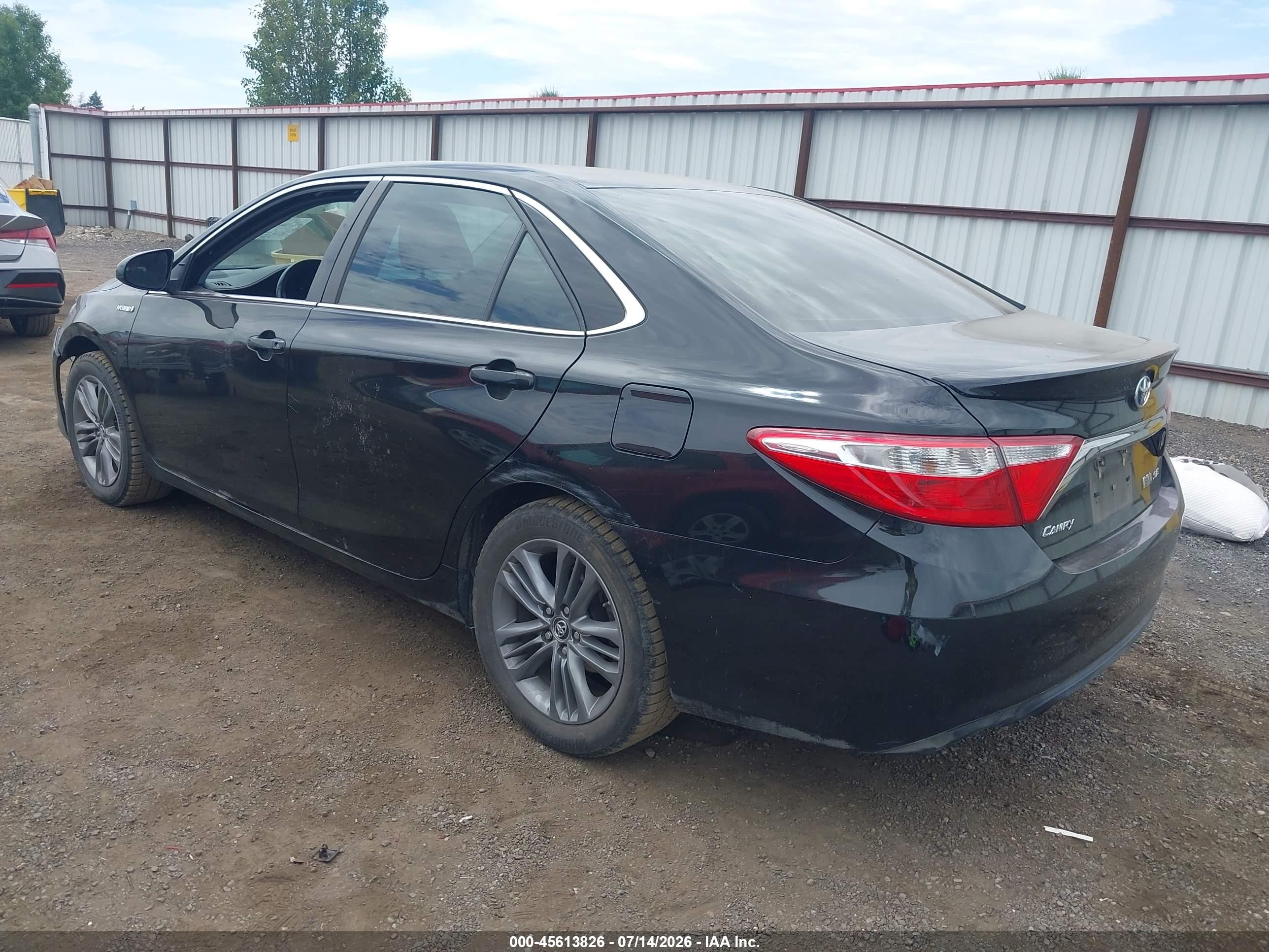 2015 Toyota Camry Hybrid Se Black vin: 4T1BD1FK0FU175972