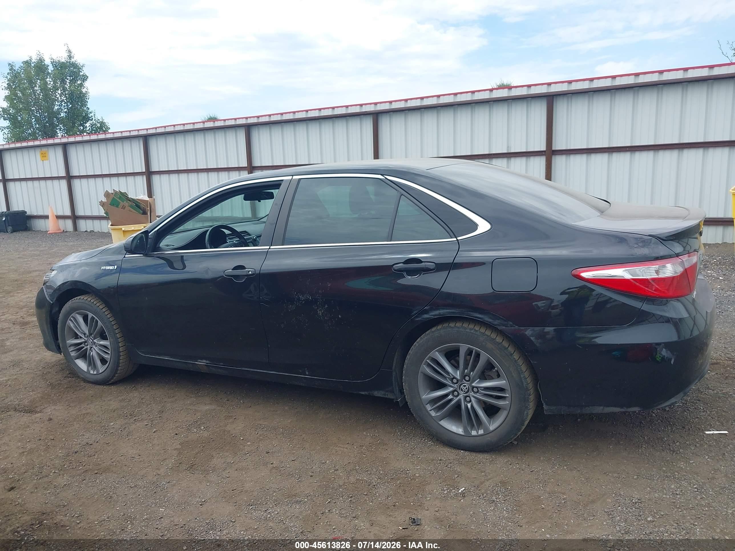 2015 Toyota Camry Hybrid Se Black vin: 4T1BD1FK0FU175972